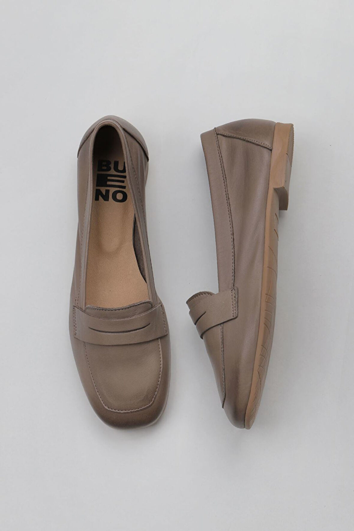 Bueno Shoes Gri Deri Kadın Loafer 01wy0801