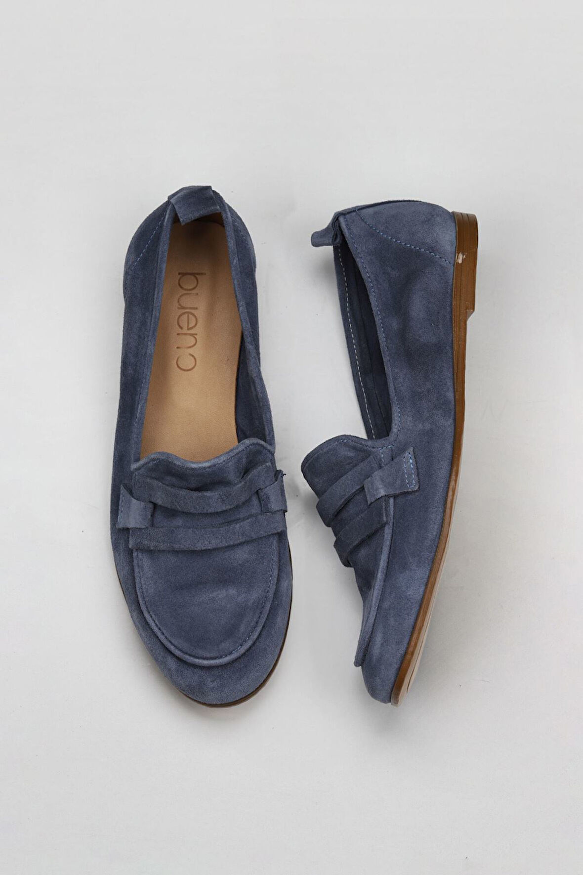 Bueno Shoes Mavi Süet Kadın Loafer 01wy6000