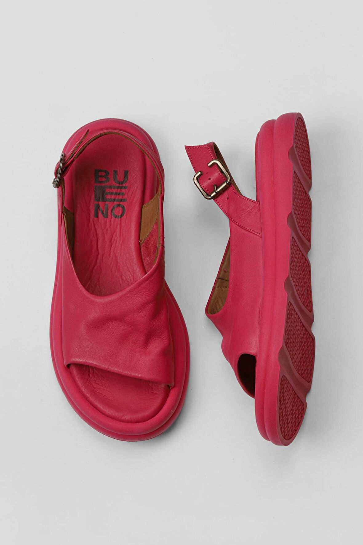 Bueno Shoes Fuşya Deri Kadın Sandalet 01wy9407