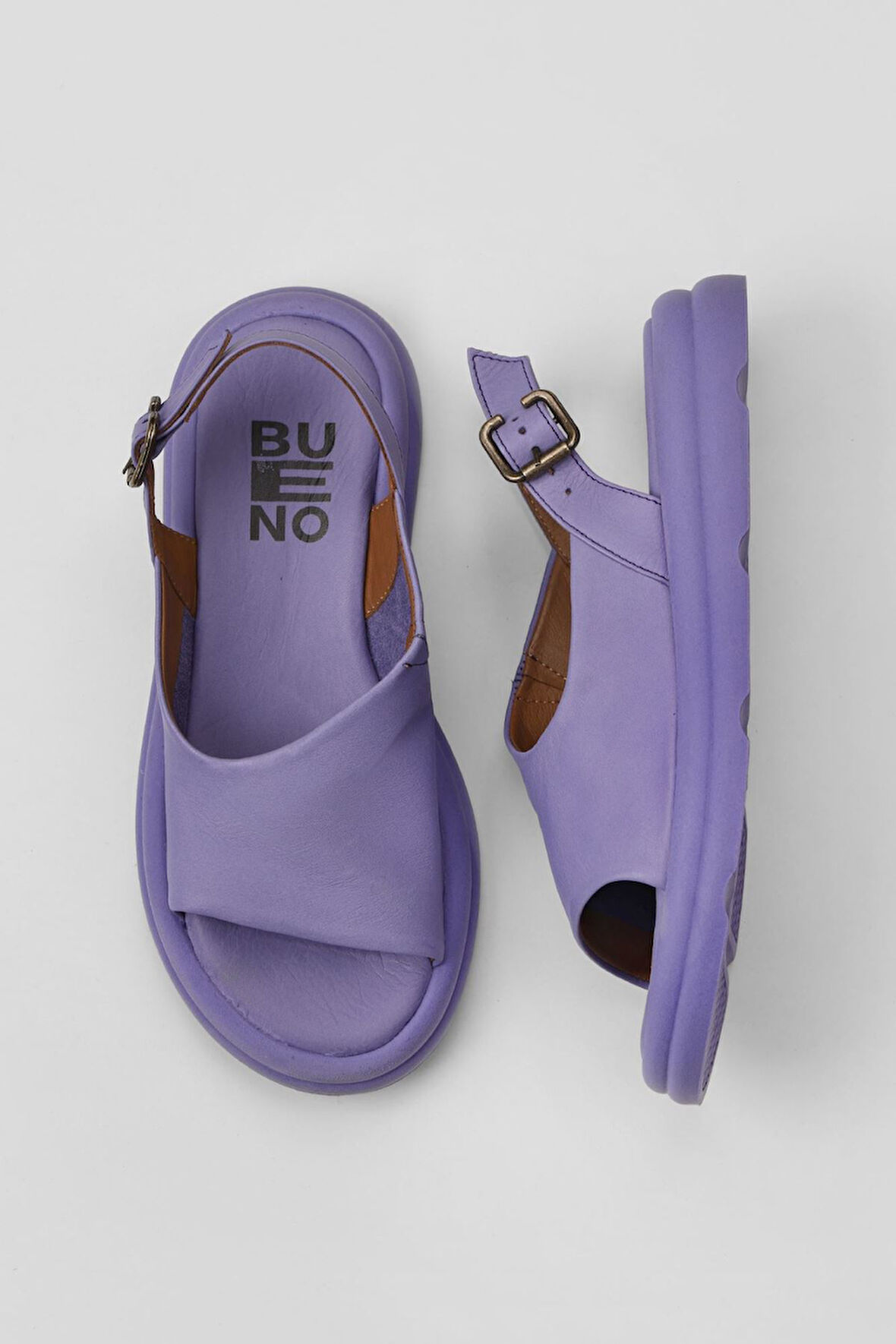 Bueno Shoes Lila Deri Kadın Sandalet 01wy9407