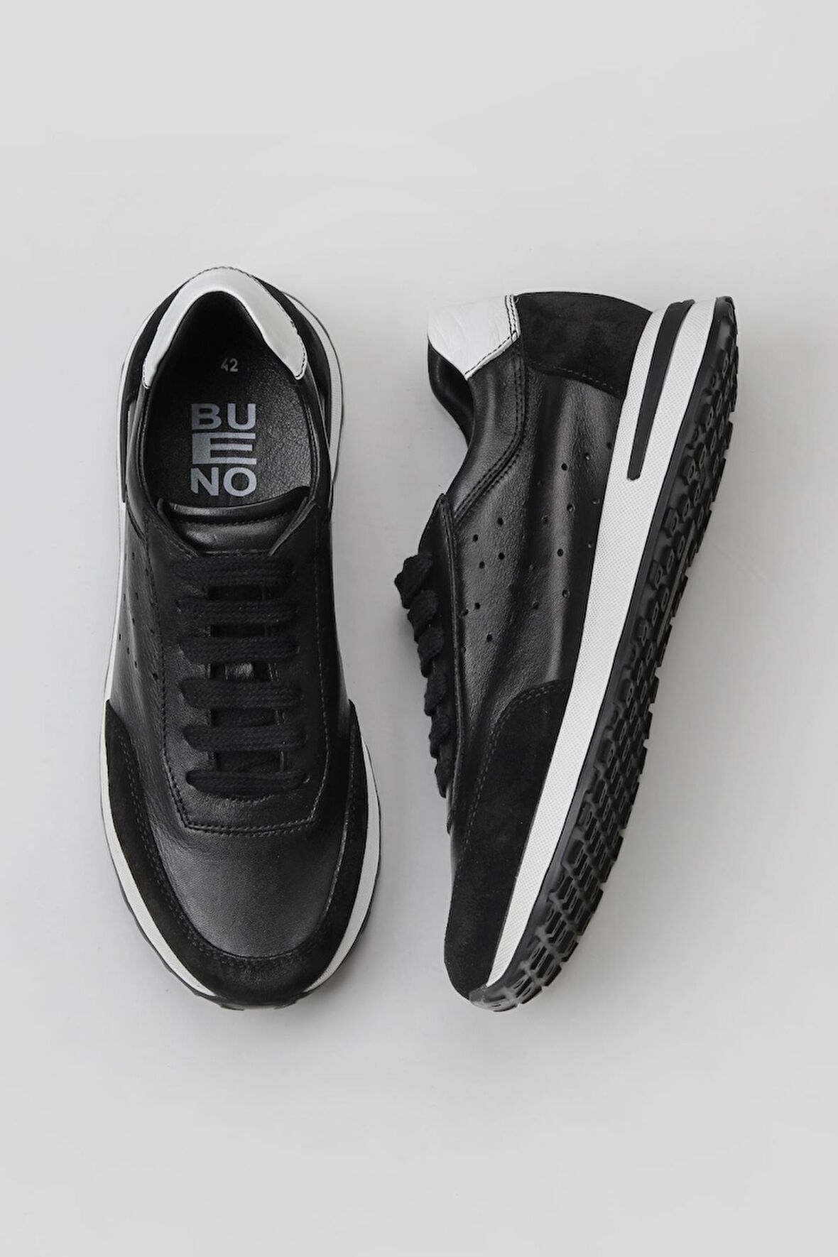 Bueno Shoes Siyah Multi Deri Erkek Spor Ayakkabı 01my13402
