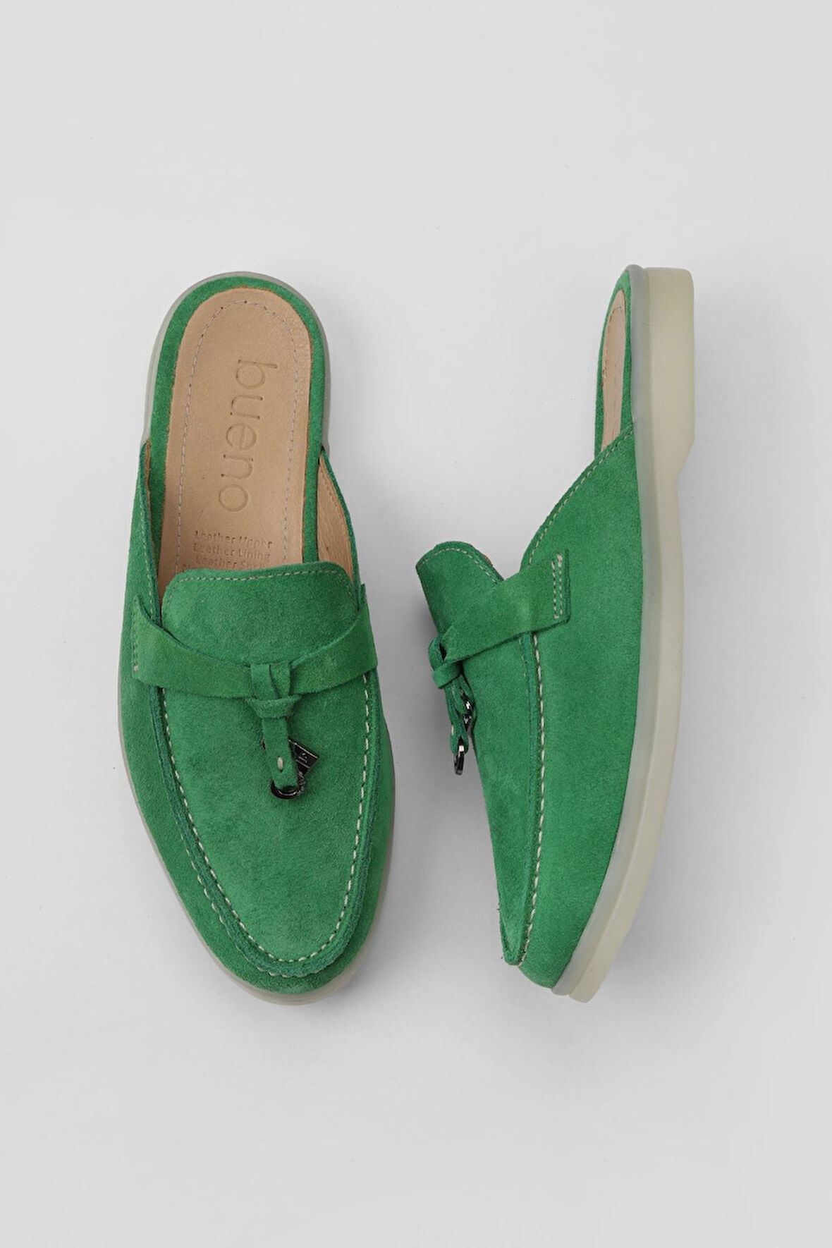 Bueno Shoes Yeşil Süet Kadın Düz Terlik 05wt103