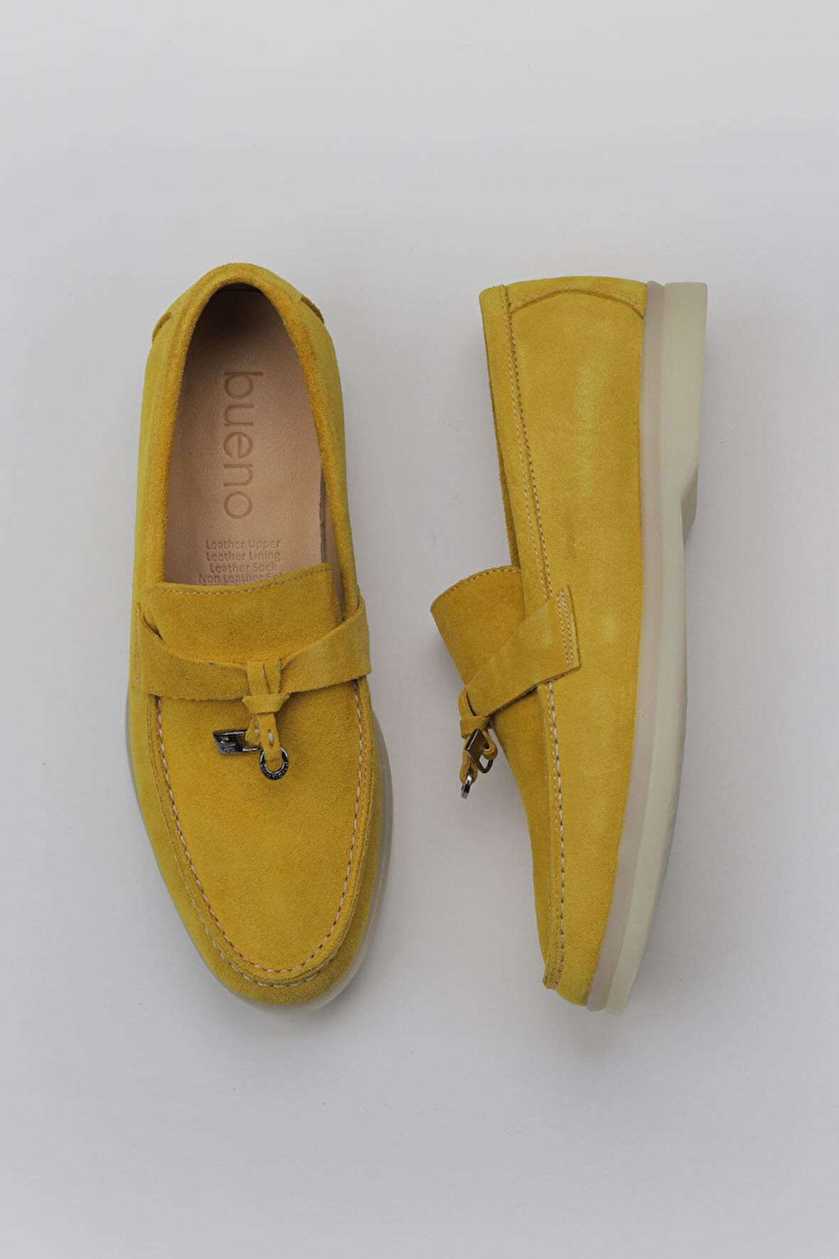 Bueno Shoes Sarı Süet Kadın Loafer 05ws101