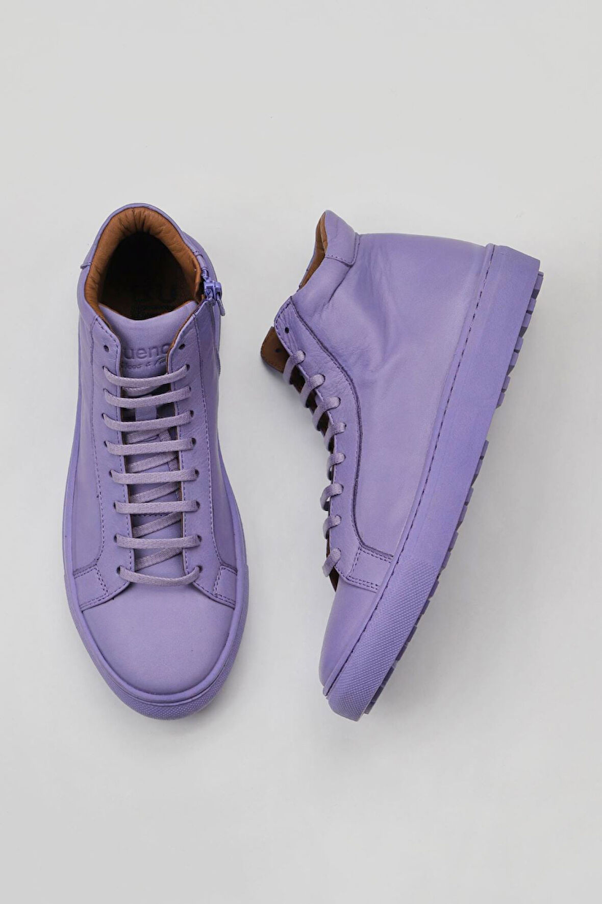 Bueno Shoes Lila Deri Kadın Düz Bot 01wz7700