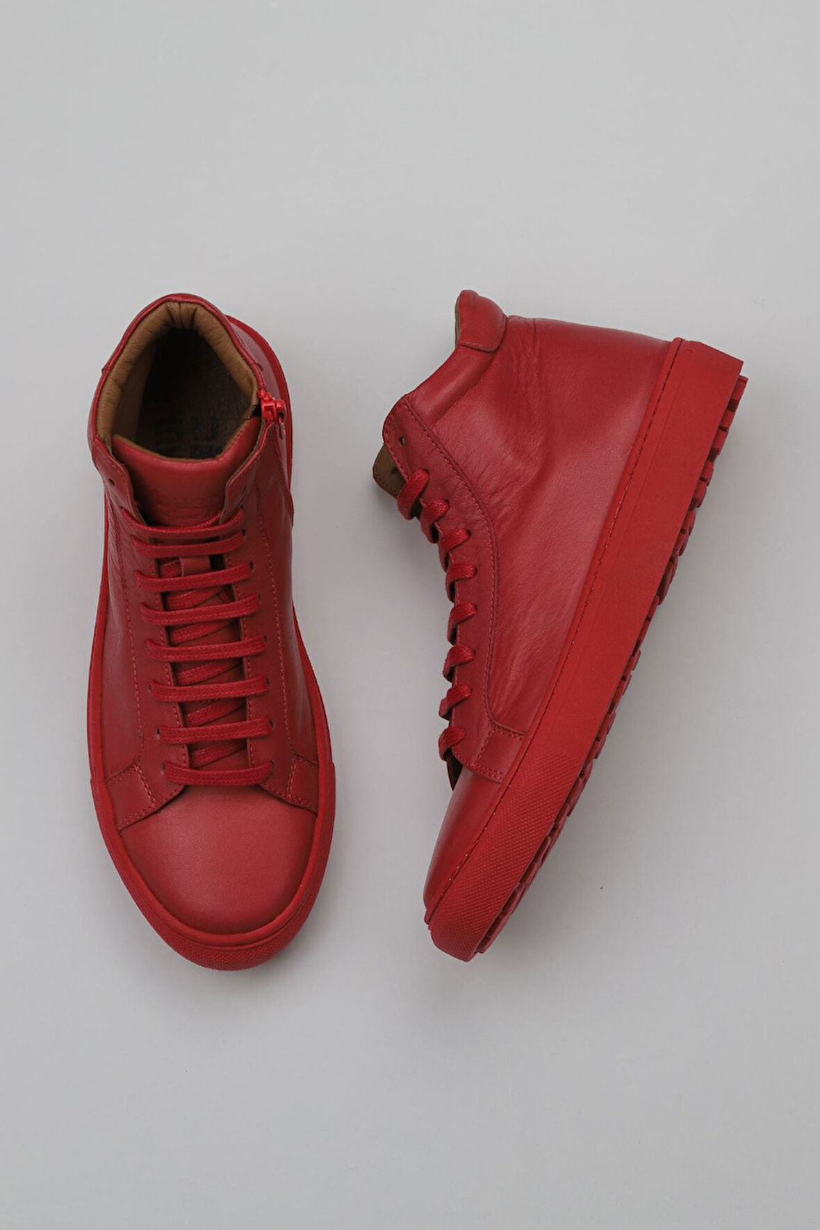 Bueno Shoes Kırmızı Deri Kadın Düz Bot 01wz7700