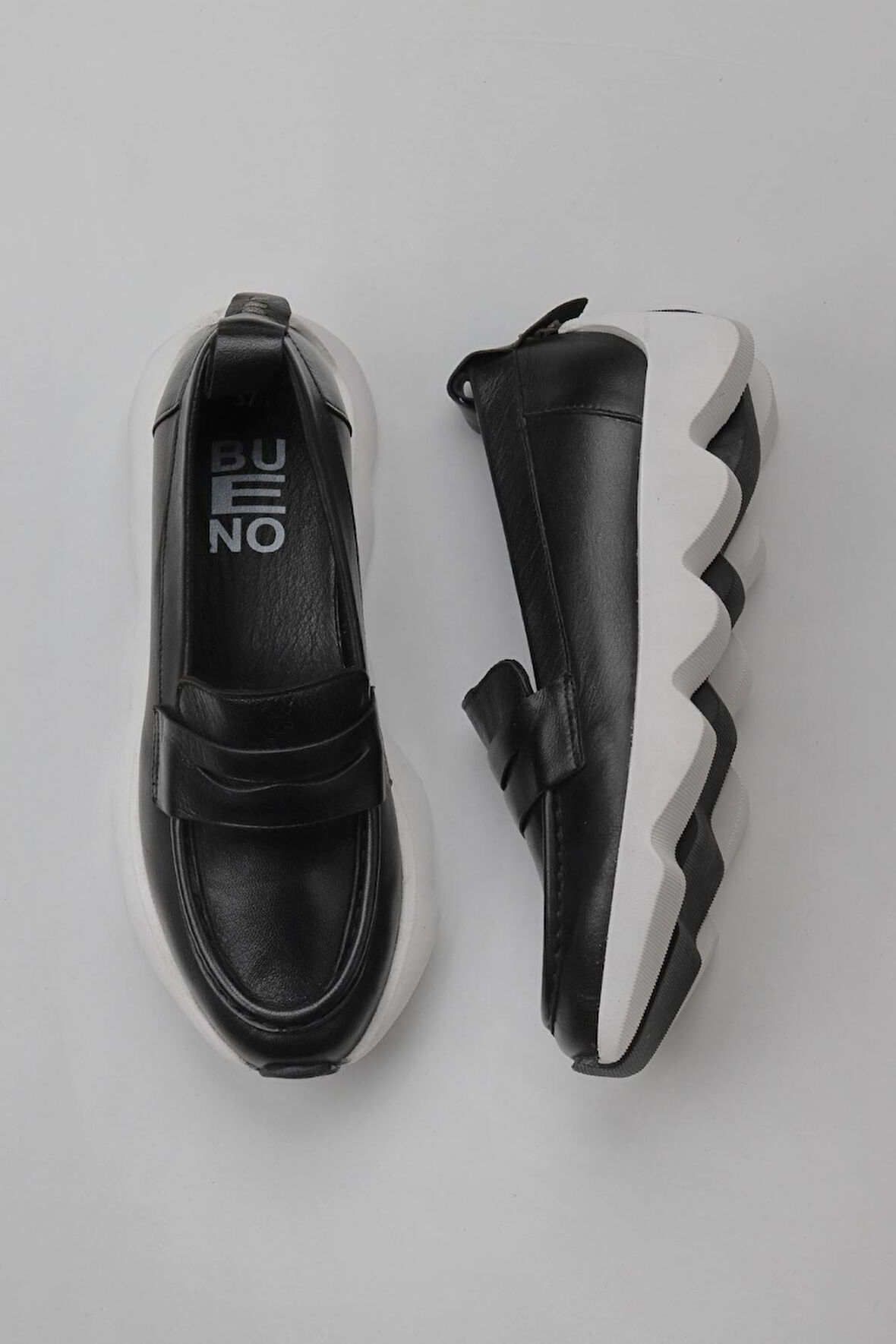 Bueno Shoes Siyah Deri Kadın Günlük Ayakkabı 01wz2801