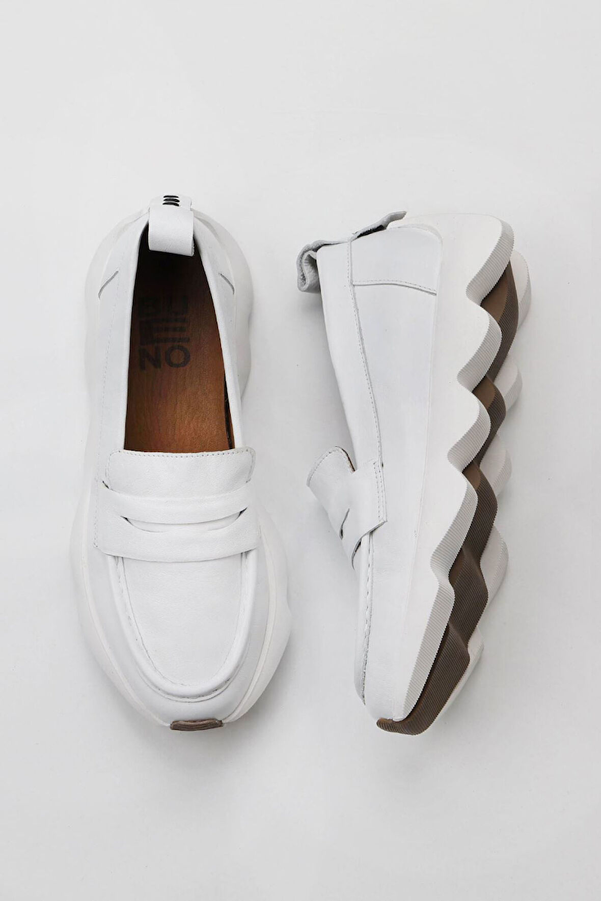 Bueno Shoes Beyaz Deri Kadın Günlük Ayakkabı 01wz2801