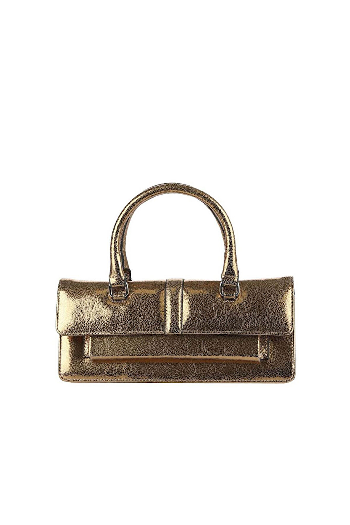 Bueno Shoes Bronz Parlak Deri Kadın El Çantası 01wby3621