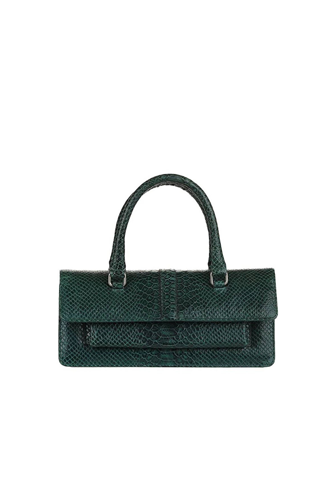 Bueno Shoes Yeşil Yılan Deri Kadın El Çantası 01wby3621
