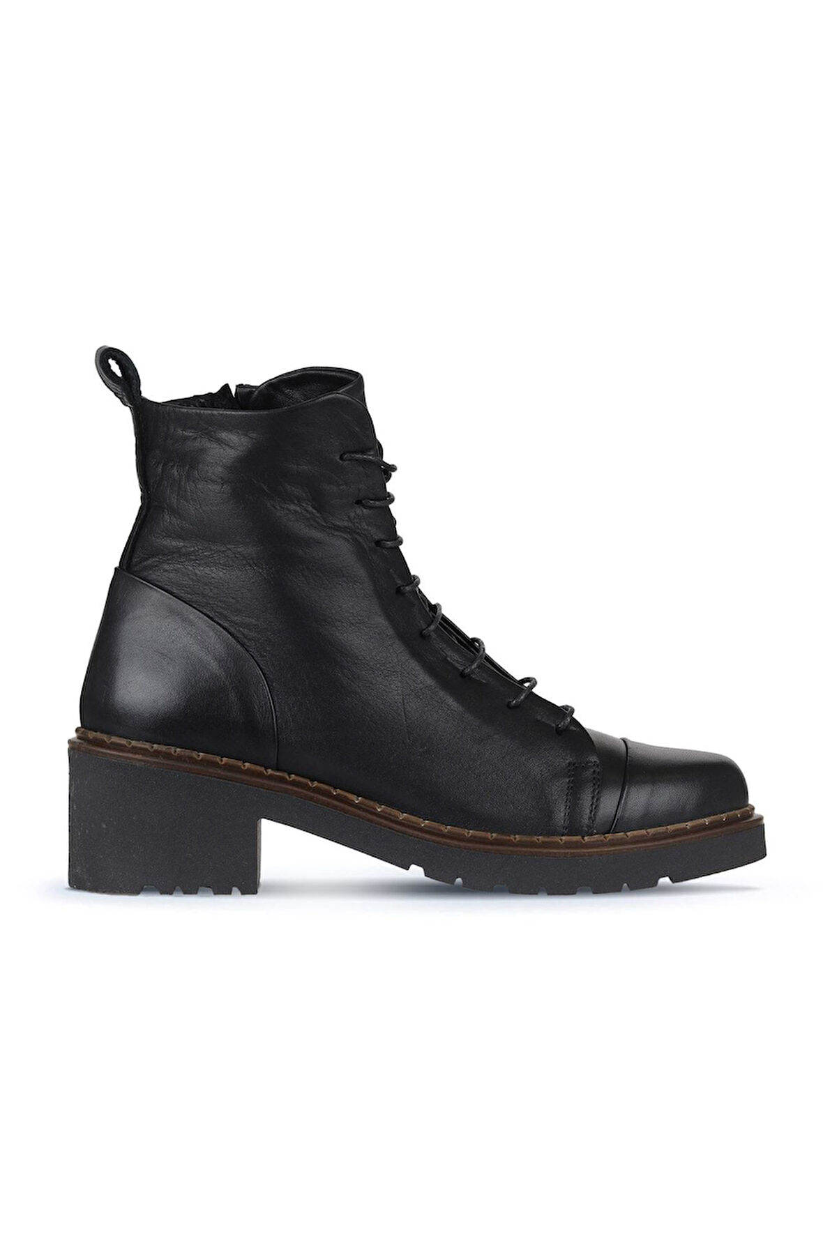 Bueno Shoes Siyah Deri Kadın Topuklu Bot 01wz4400