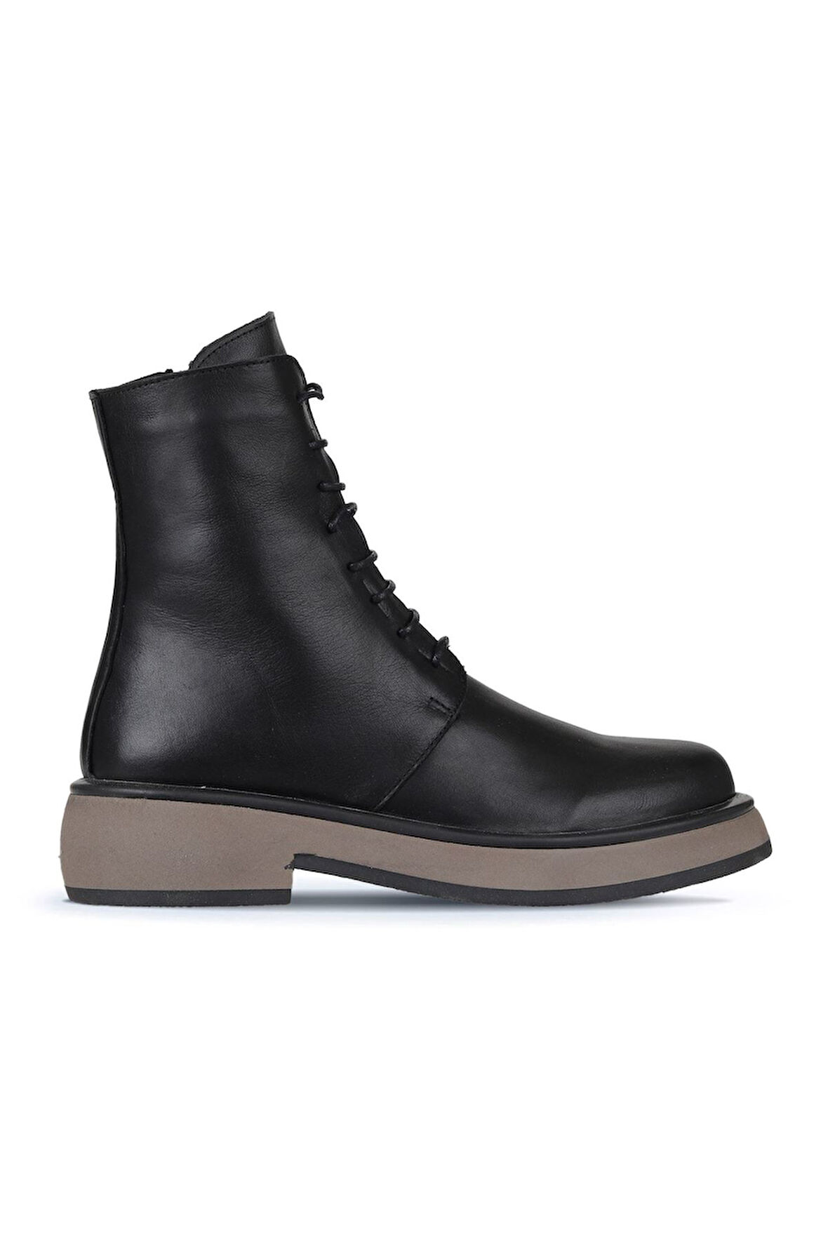 Bueno Shoes Siyah Vizon Deri Kadın Topuklu Bot 01wz4500