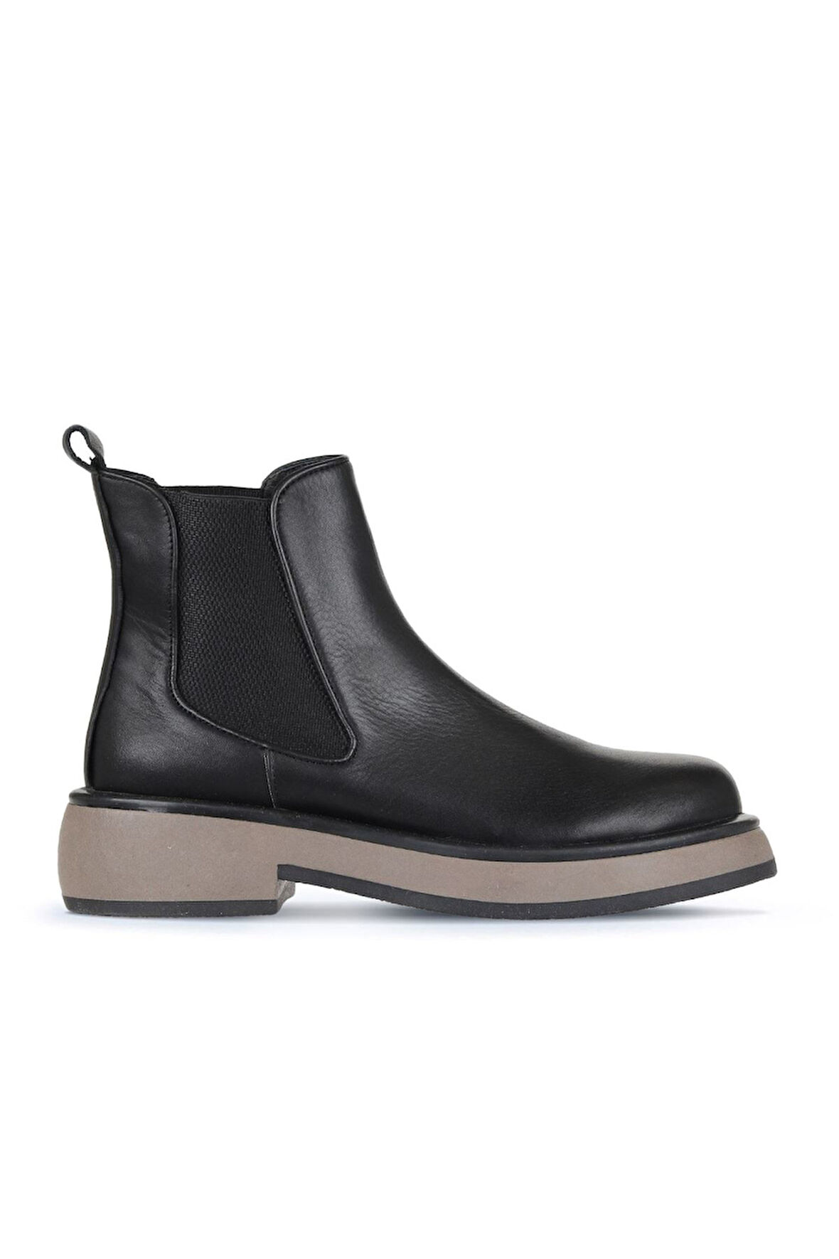 Bueno Shoes Siyah Vizon Deri Kadın Düz Bot 01wz4501