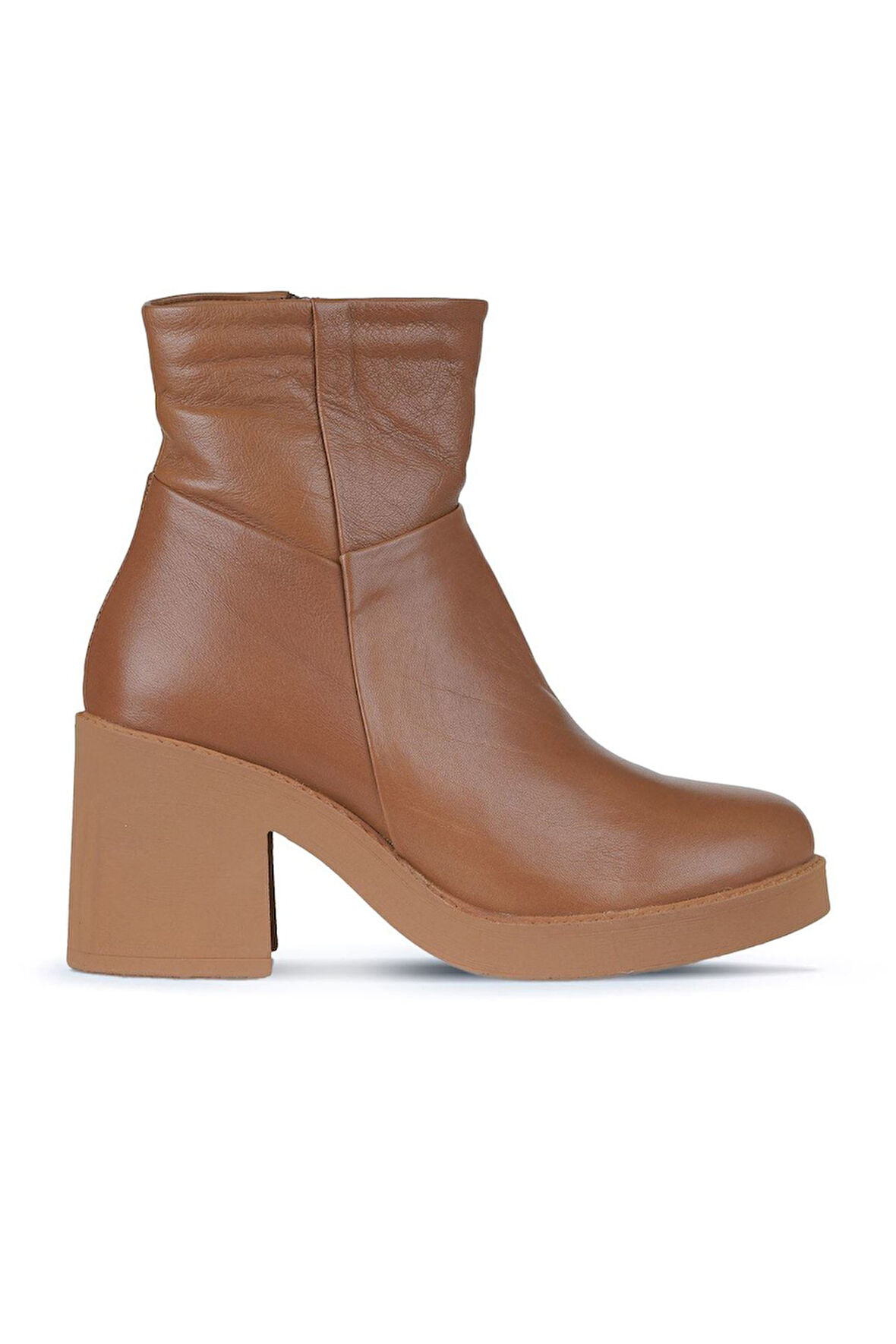 Bueno Shoes Taba Deri Kadın Topuklu Bot 01wz7100
