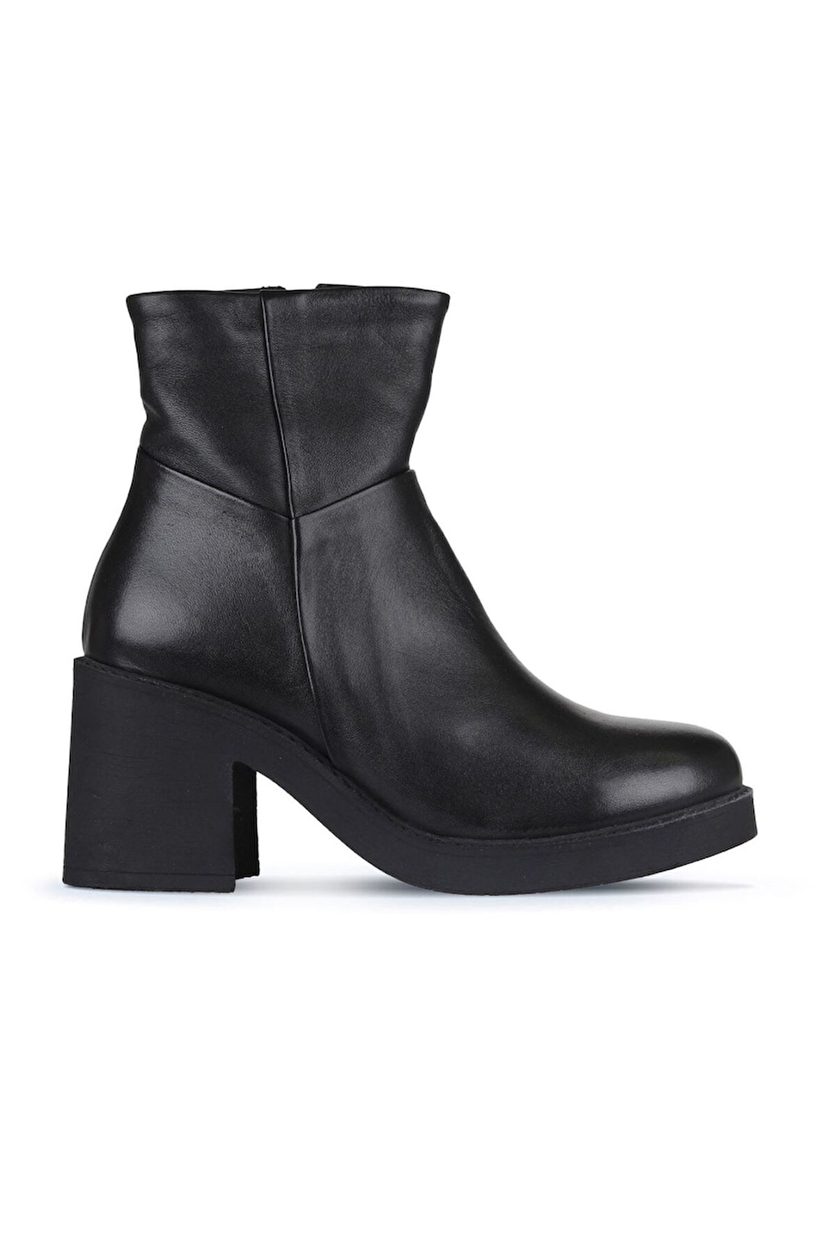 Bueno Shoes Siyah Deri Kadın Topuklu Bot 01wz7100