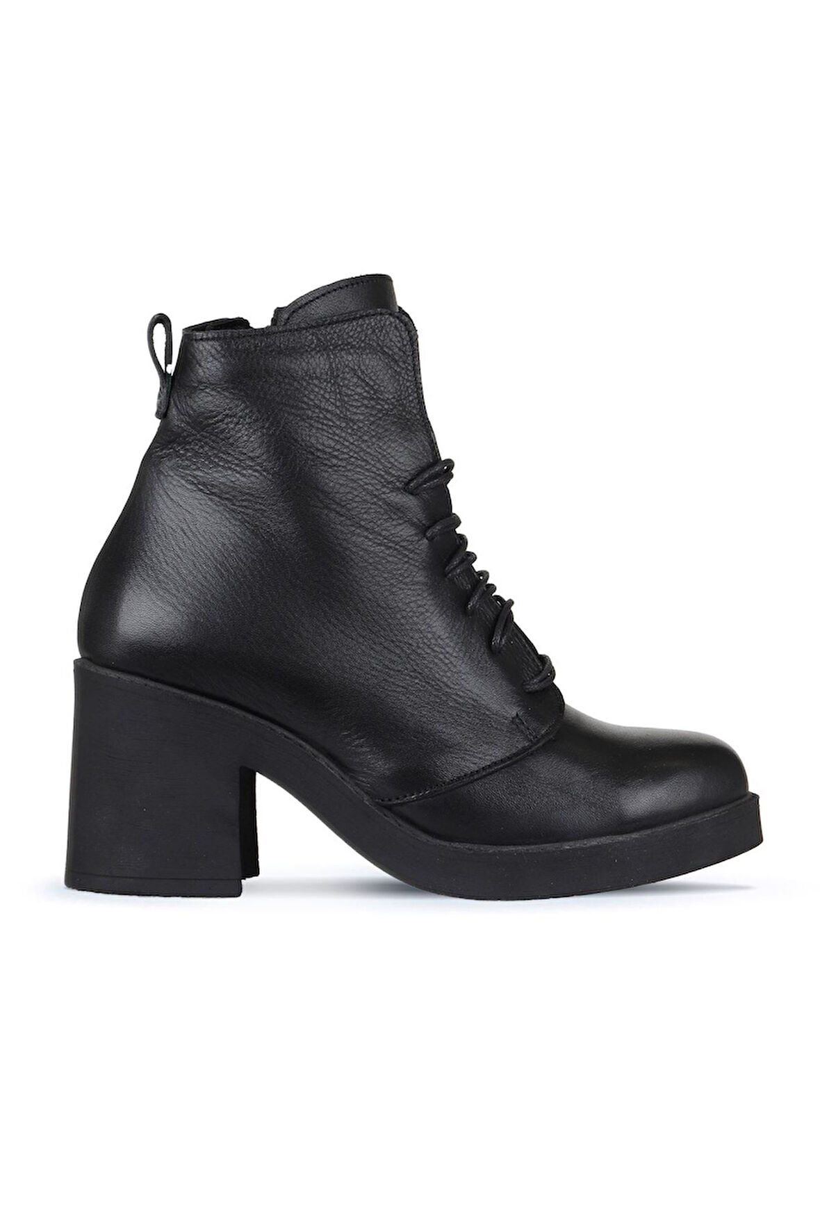 Bueno Shoes Siyah Deri Kadın Topuklu Bot 01wz7107