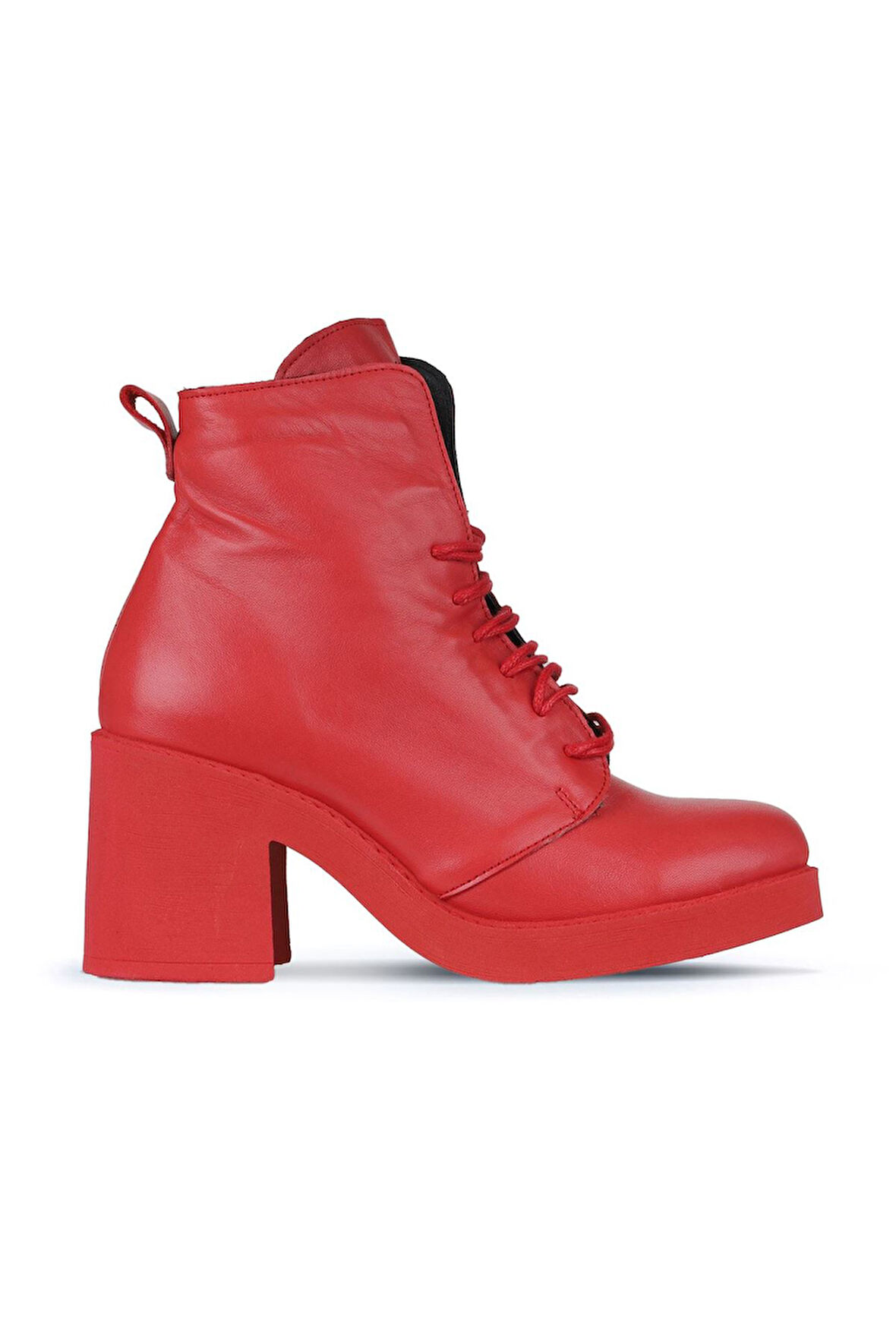 Bueno Shoes Kırmızı Deri Kadın Topuklu Bot 01wz7107