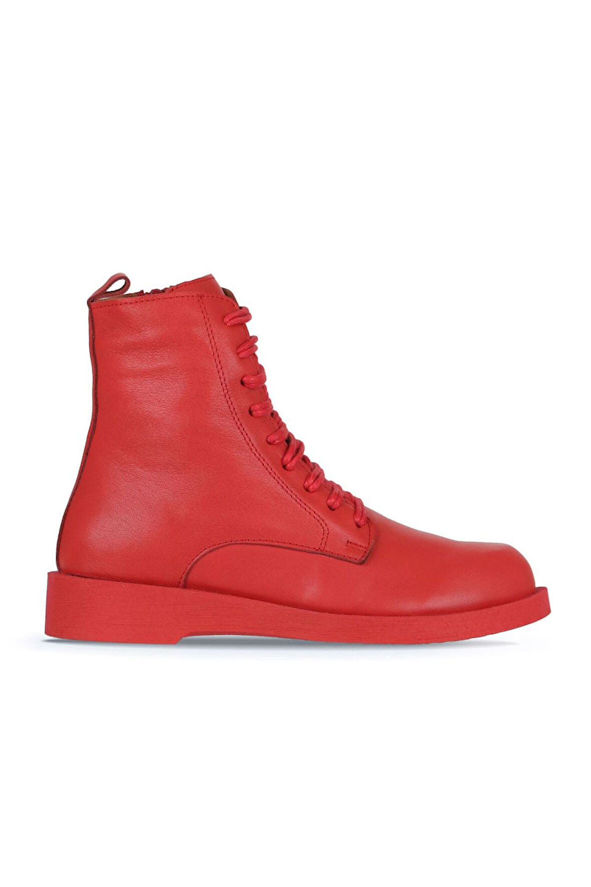Bueno Shoes Kırmızı Deri Kadın Düz Bot 01wz8900