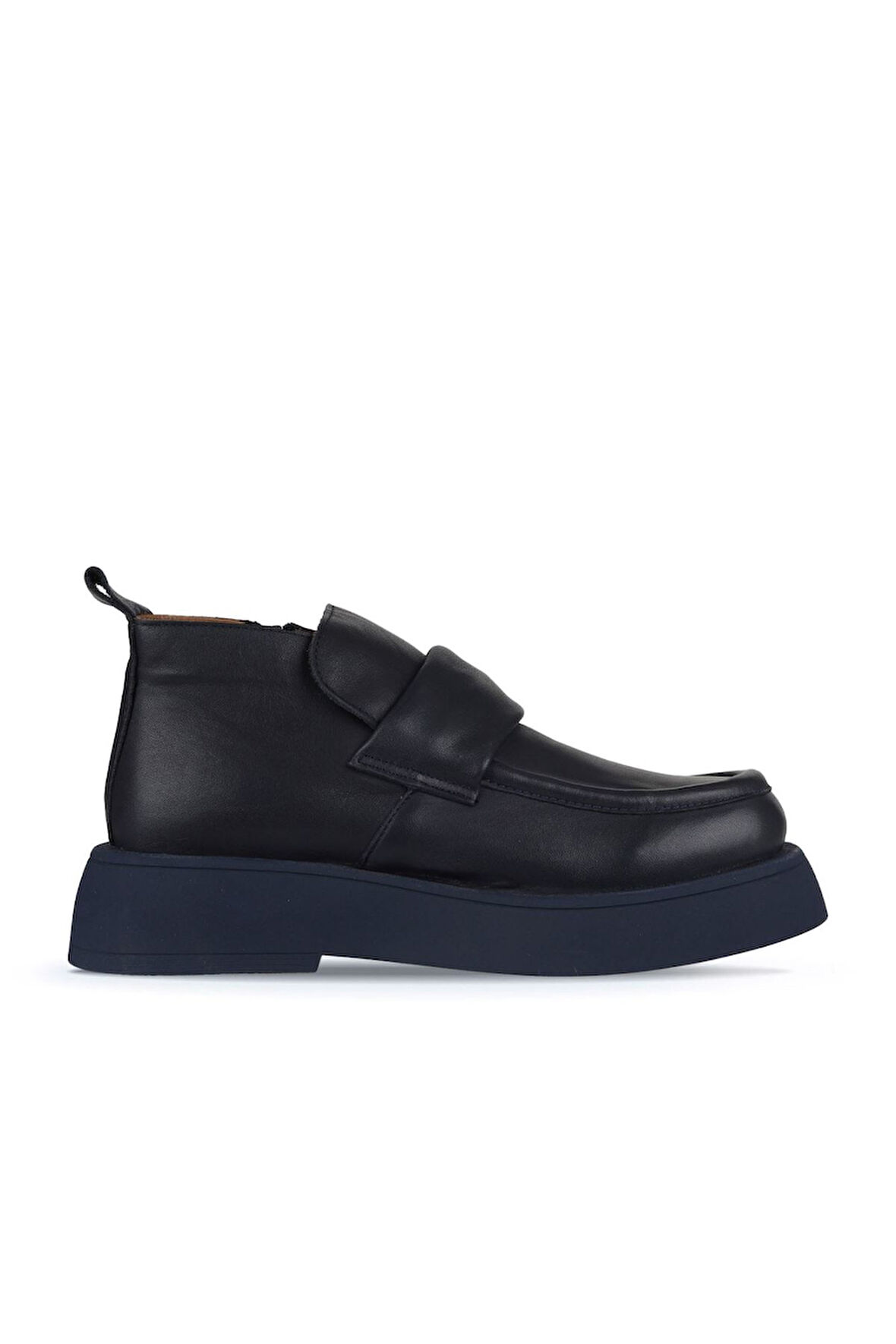 Bueno Shoes Lacivert Deri Kadın Düz Bot 01wz6402