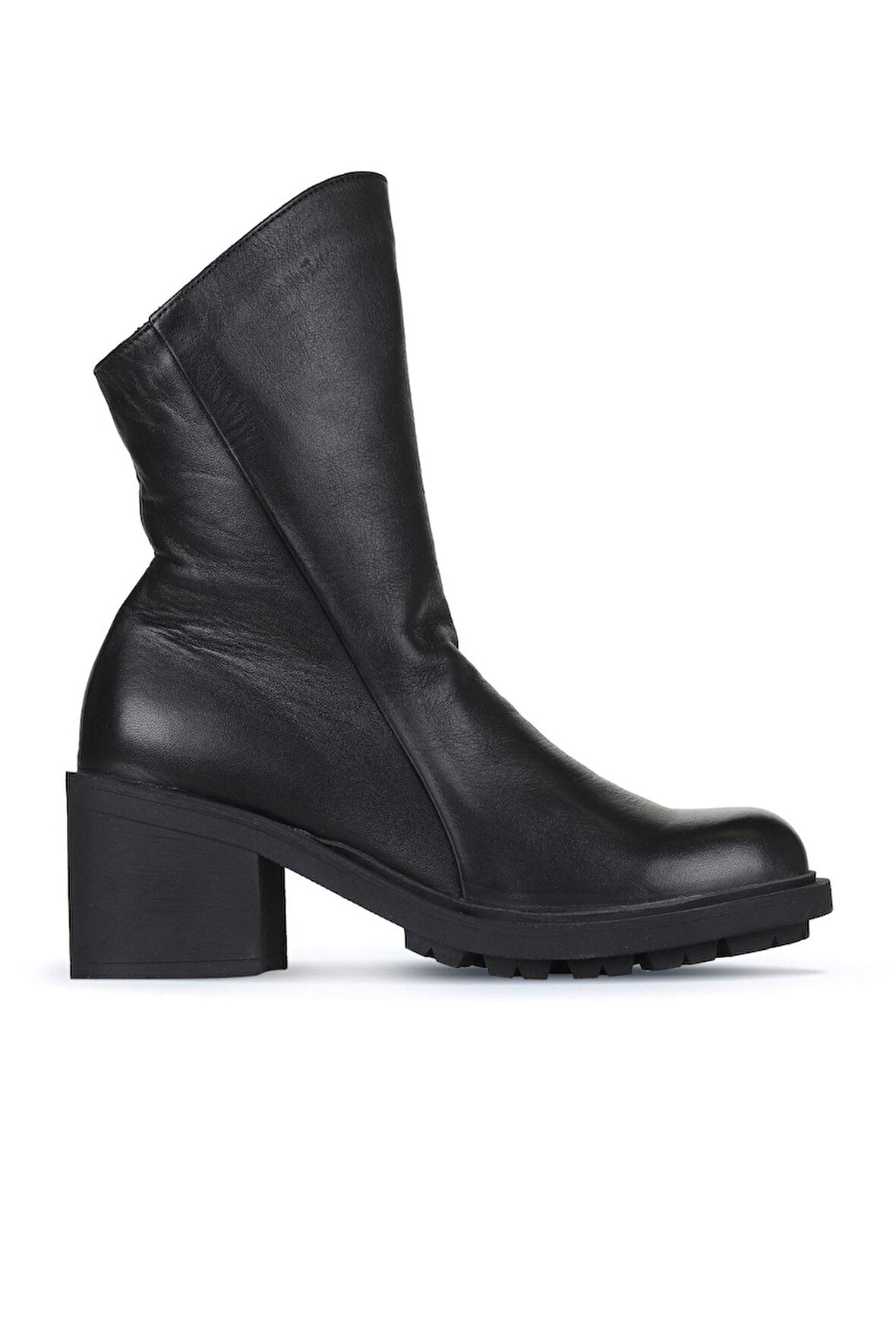 Bueno Shoes Siyah Deri Kadın Topuklu Bot 01wz7905