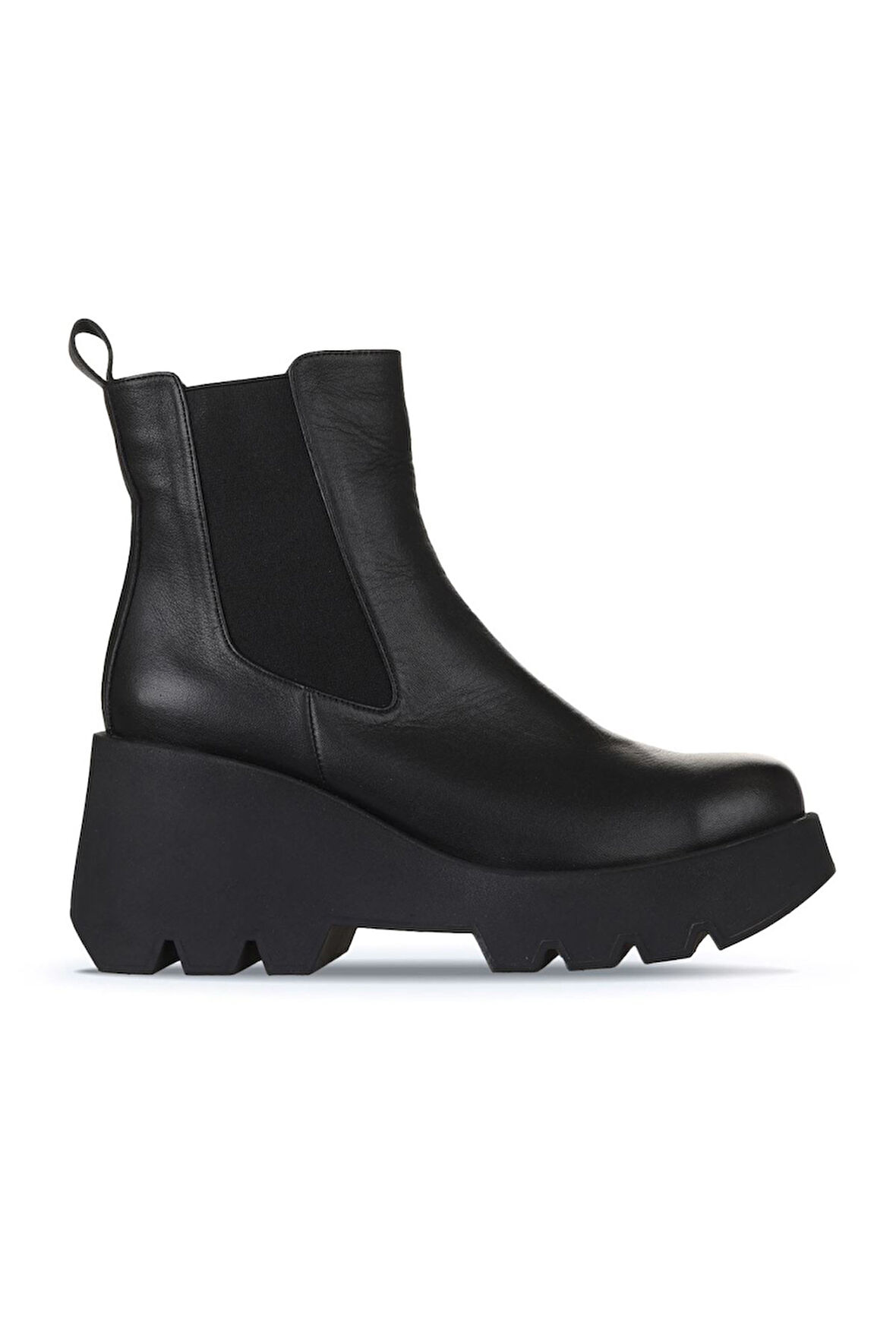 Bueno Shoes Siyah Deri Kadın Dolgu Topuklu Bot 01wz8403