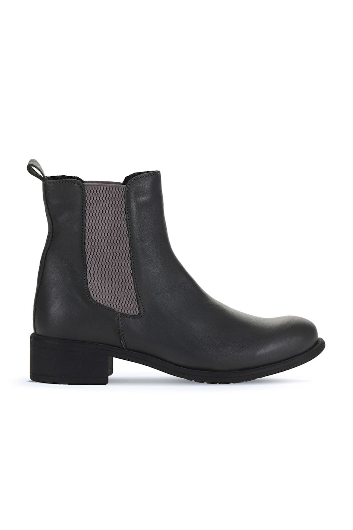 Bueno Shoes Gri Koyu Deri Kadın Topuklu Bot 01wz7404