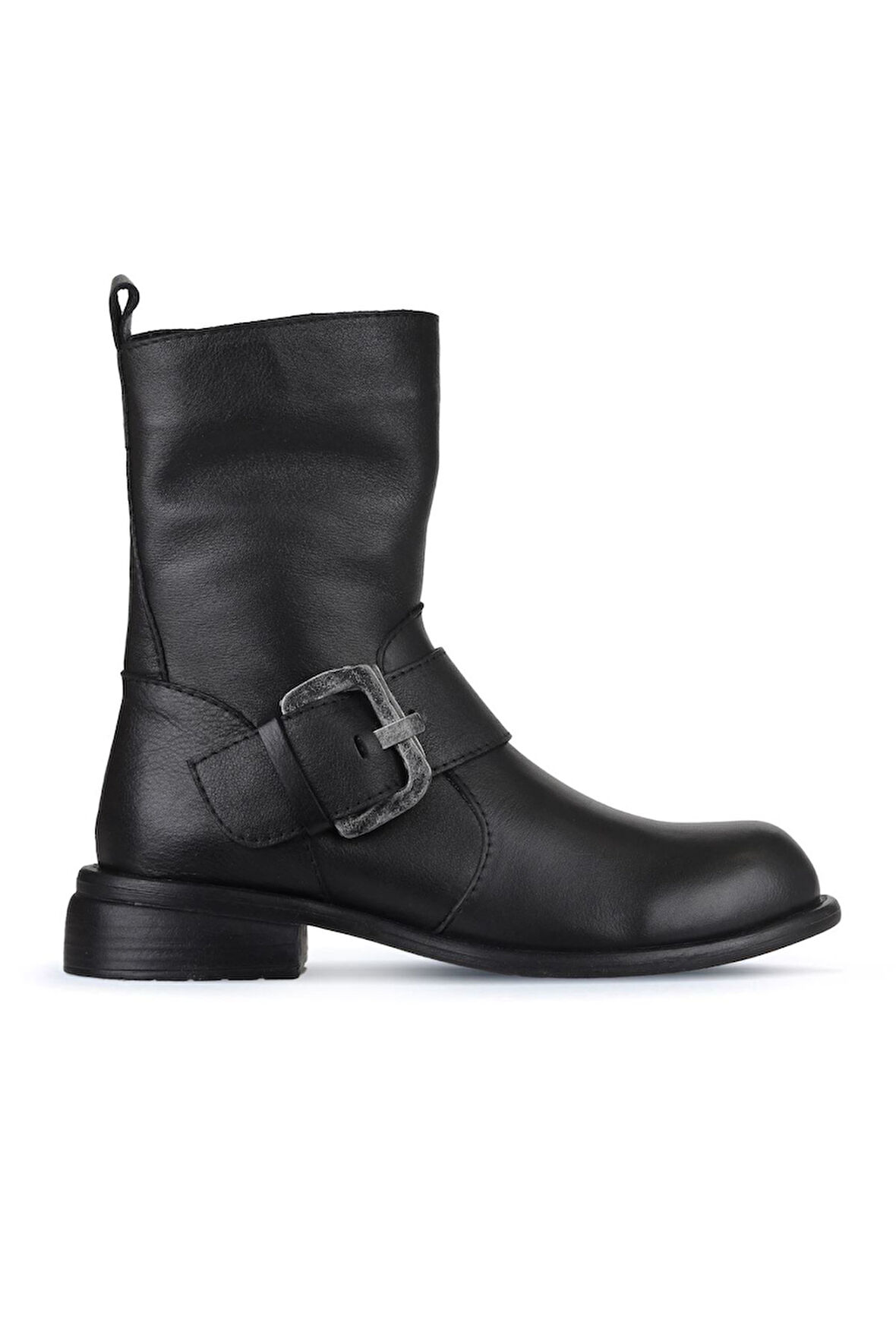 Bueno Shoes Siyah Deri Kadın Düz Bot 01wz6800