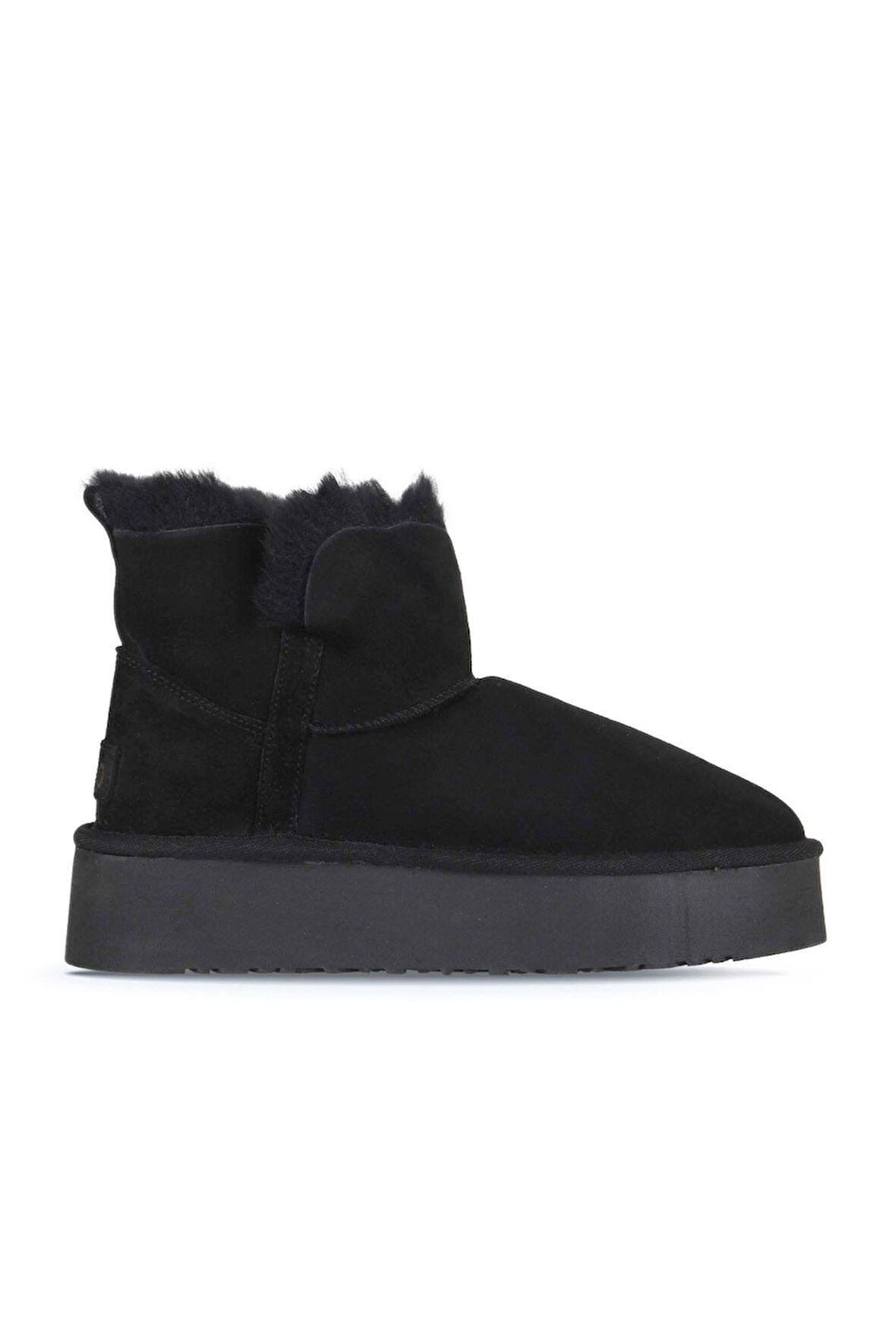 Bueno Shoes Siyah Süet Kadın Dolgu Topuklu Bot 05ag2104054