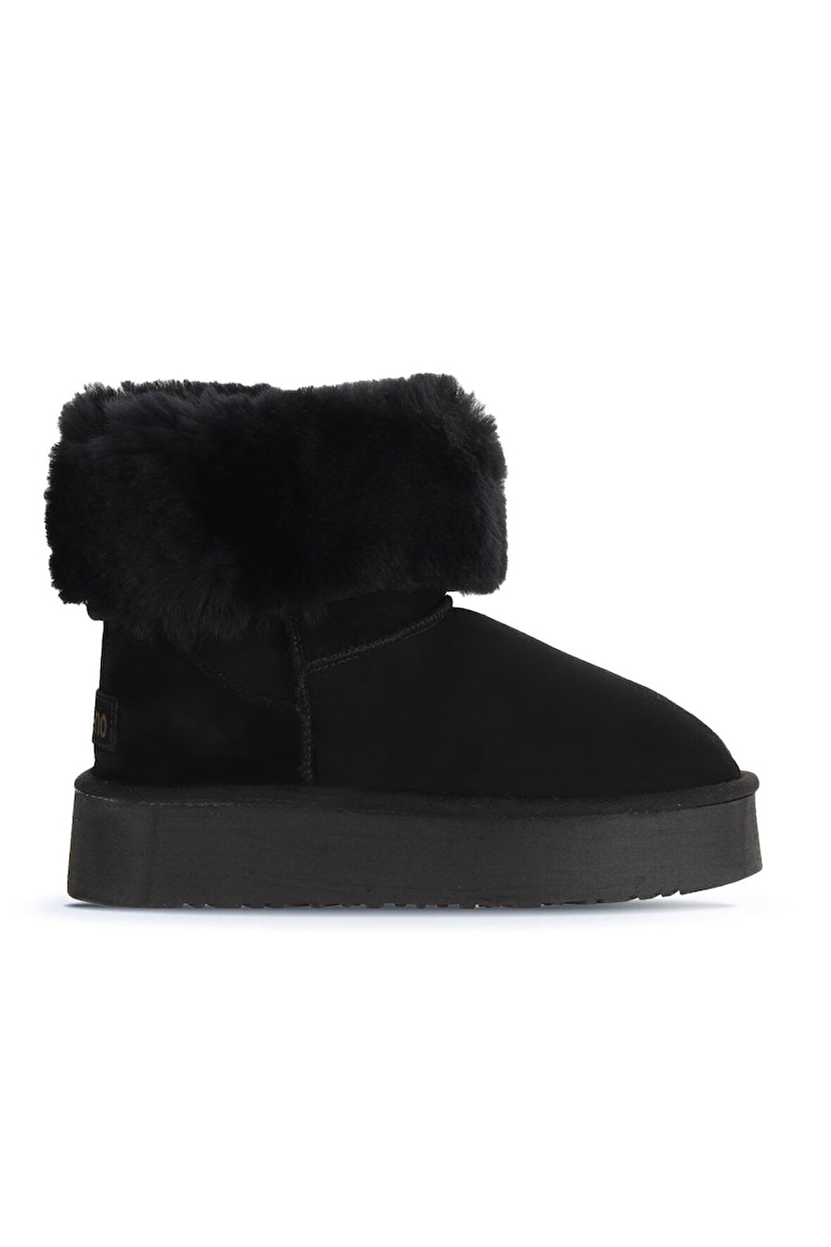 Bueno Shoes Siyah Süet Kadın Dolgu Topuklu Bot 05ag2024054