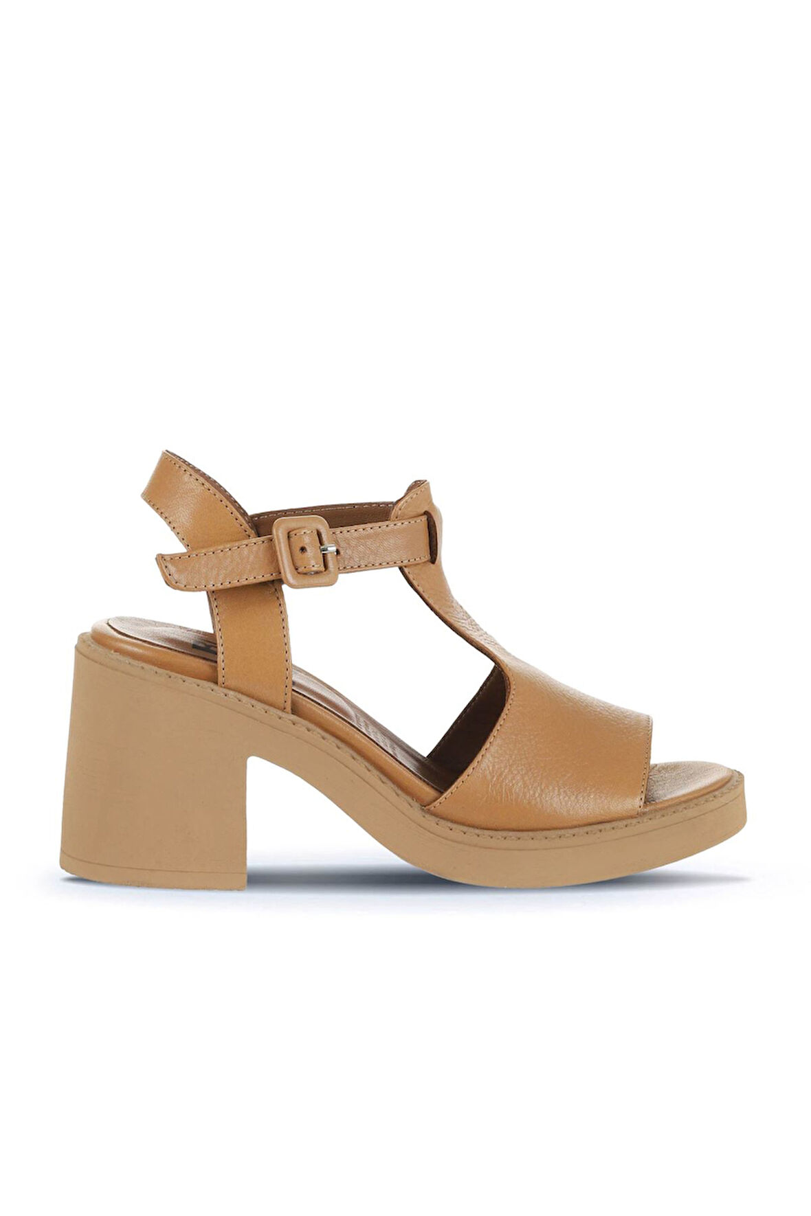 Bueno Shoes Taba Deri Kadın Topuklu Sandalet 01wa1702