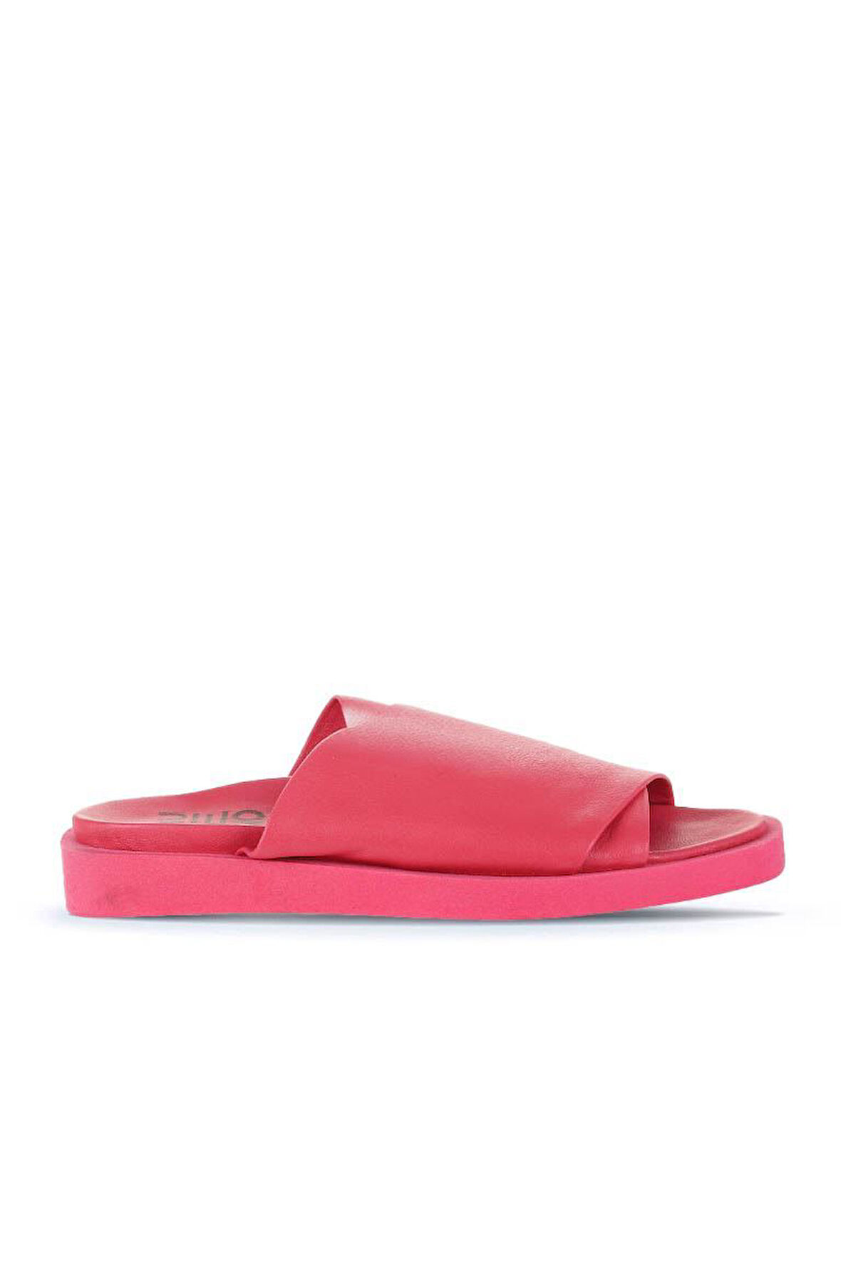 Bueno Shoes Fuşya Deri Kadın Düz Terlik 01ws2810