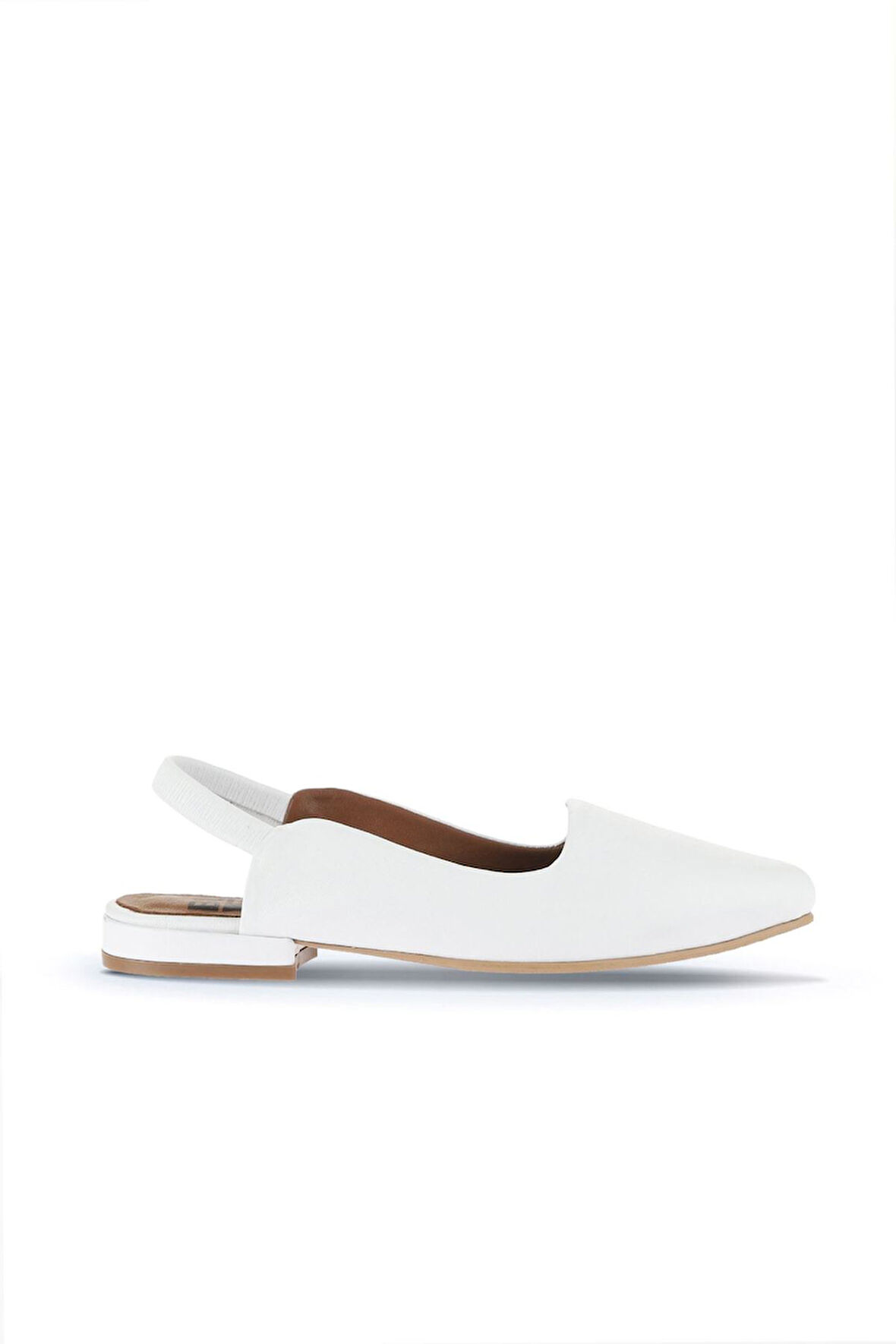 Bueno Shoes Beyaz Deri Kadın Düz Sandalet 01wa0303