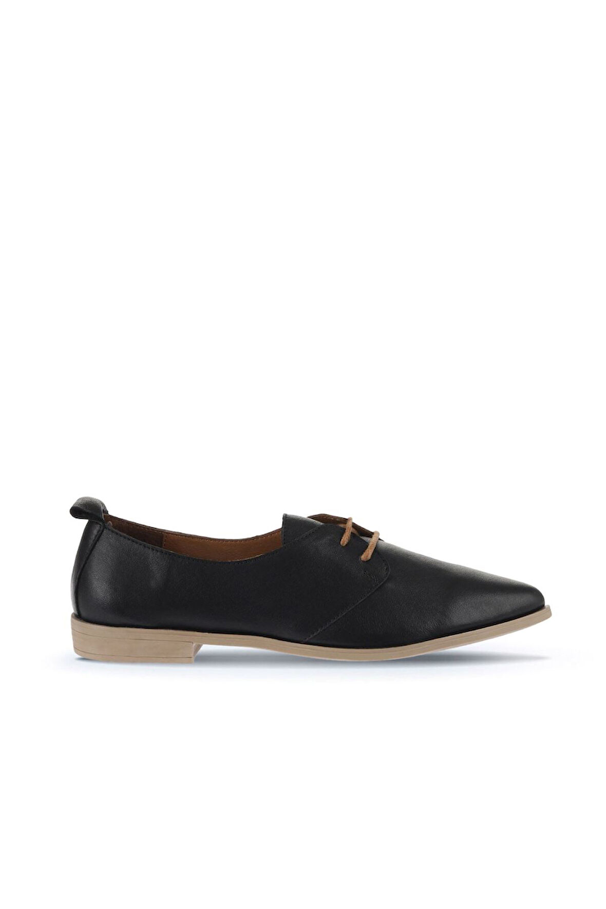 Bueno Shoes Siyah Deri Kadın Düz Ayakkabı 01wa0210
