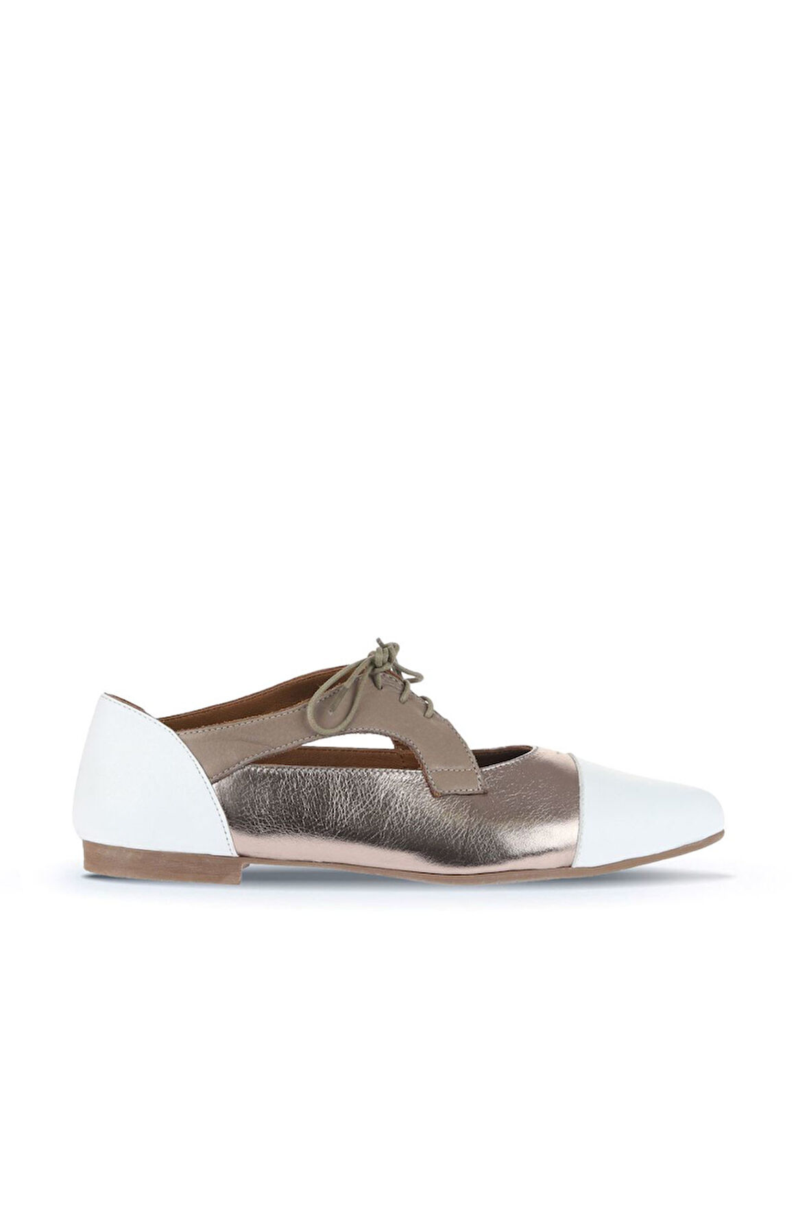 Bueno Shoes Beyaz Multi Deri Kadın Klasik Ayakkabı 01wa3303
