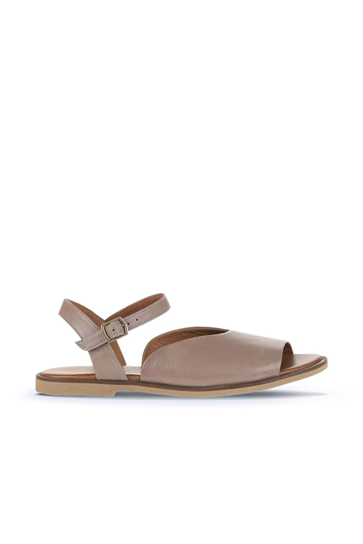 Bueno Shoes Gri Deri Kadın Düz Sandalet 01wa5707