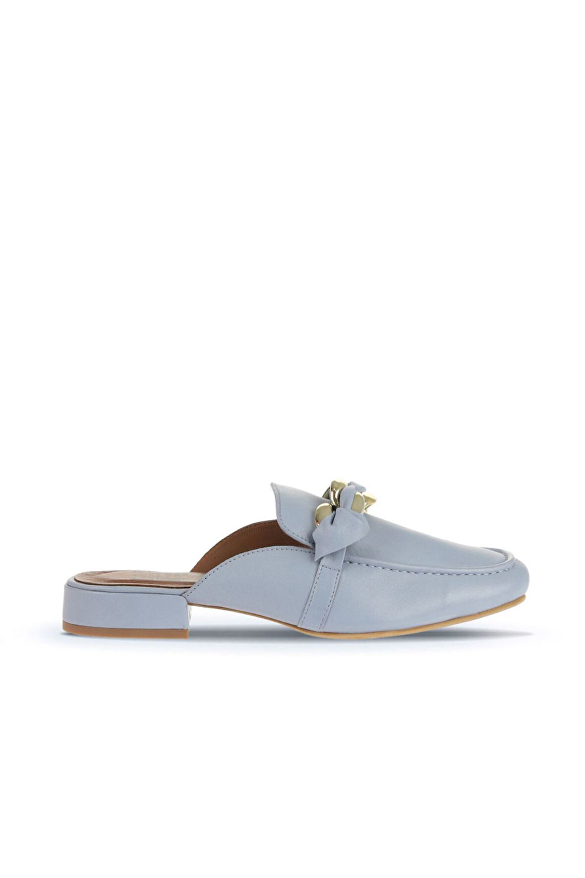 Bueno Shoes Mavi Açık Deri Kadın Topuklu Terlik 01wa6500