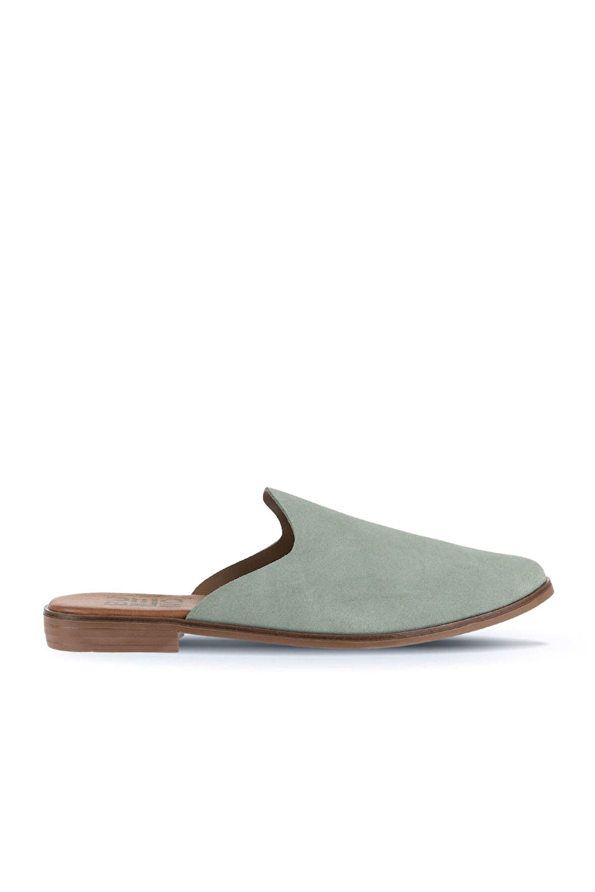 Bueno Shoes Yeşil Açık Alf Süet Kadın Düz Terlik 01wa7006