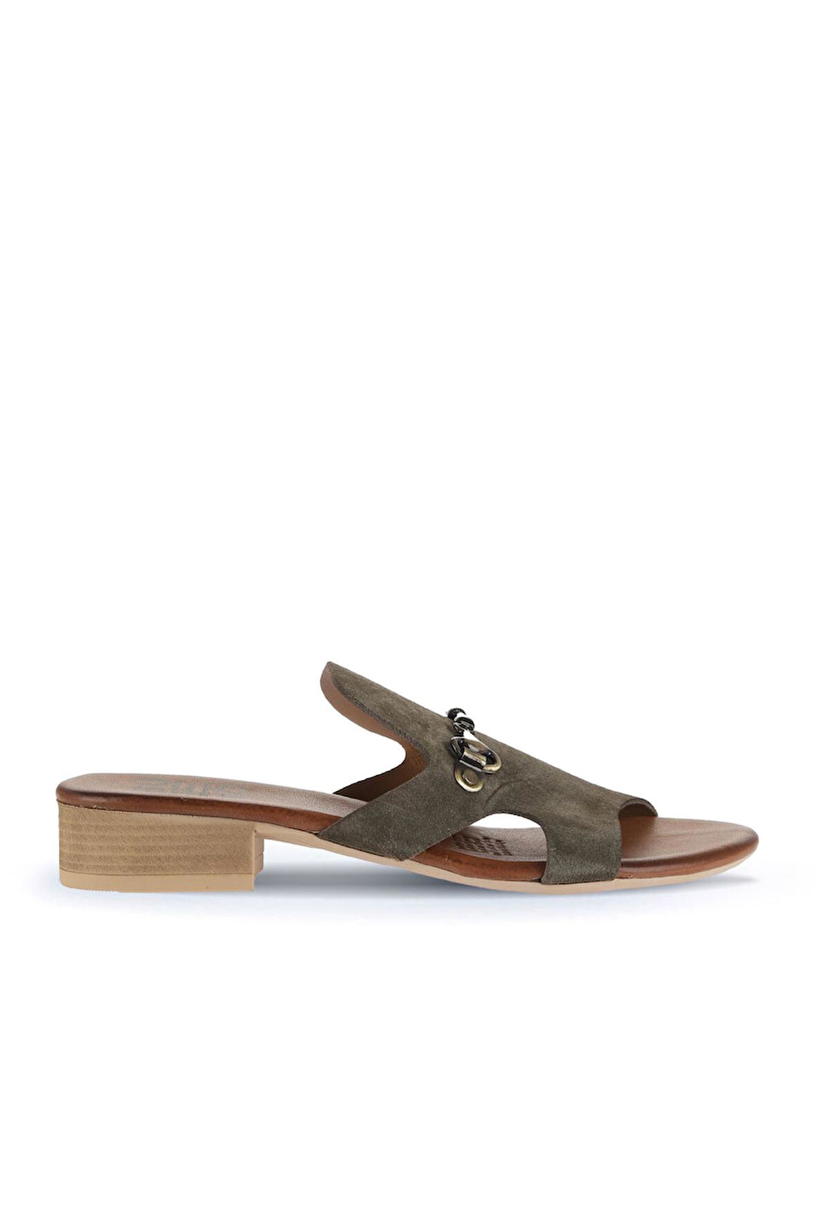 Bueno Shoes Haki Alf Süet Kadın Topuklu Terlik 01wa7304
