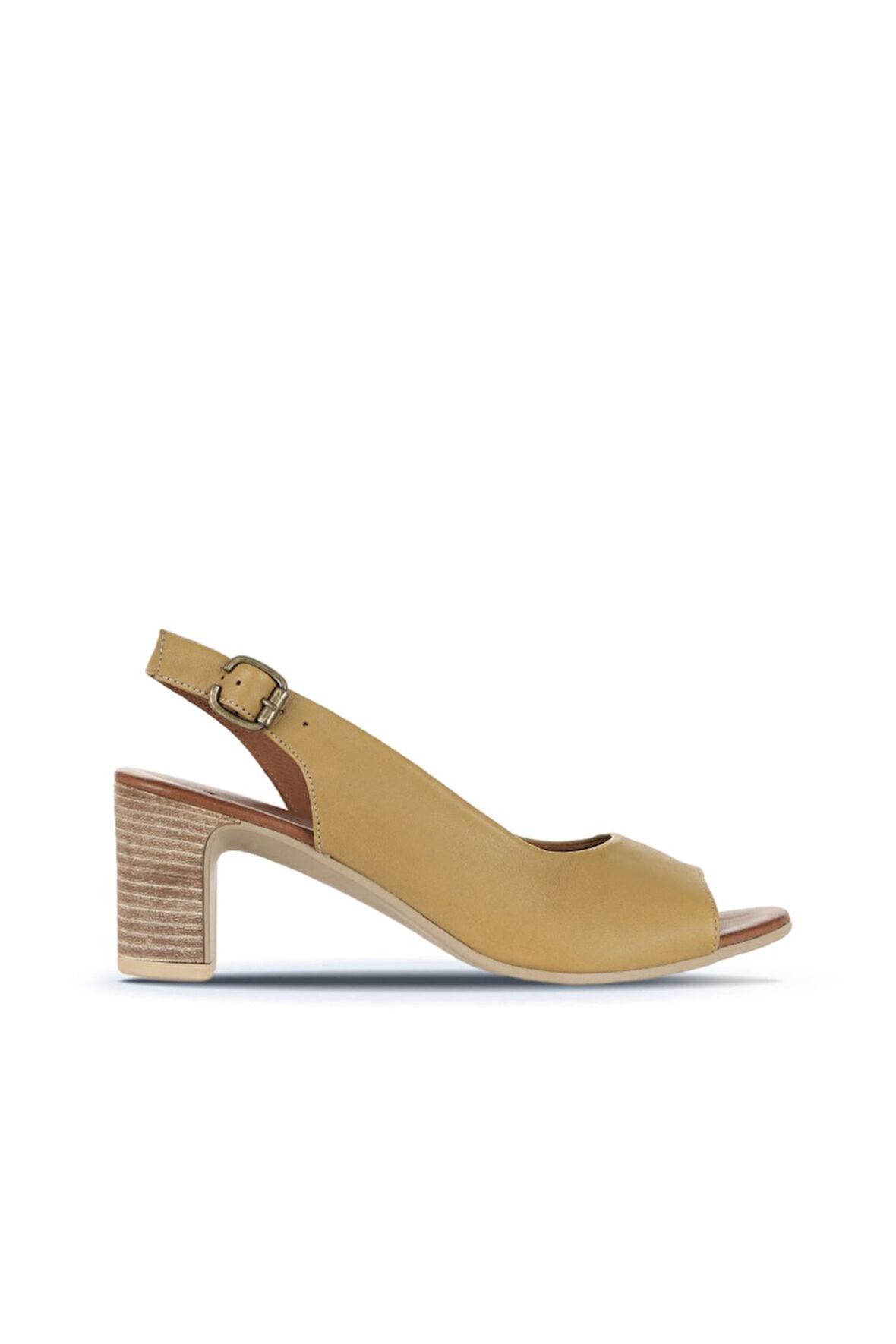 Bueno Shoes Tarçın Deri Kadın Topuklu Sandalet 01wn1517