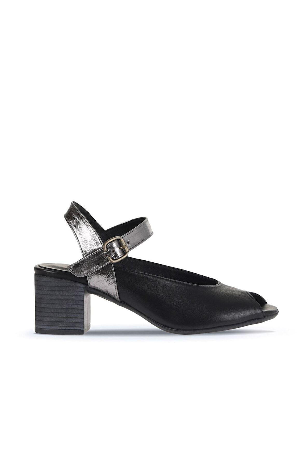 Bueno Shoes Siyah Multi Deri Kadın Topuklu Sandalet 01wa2811