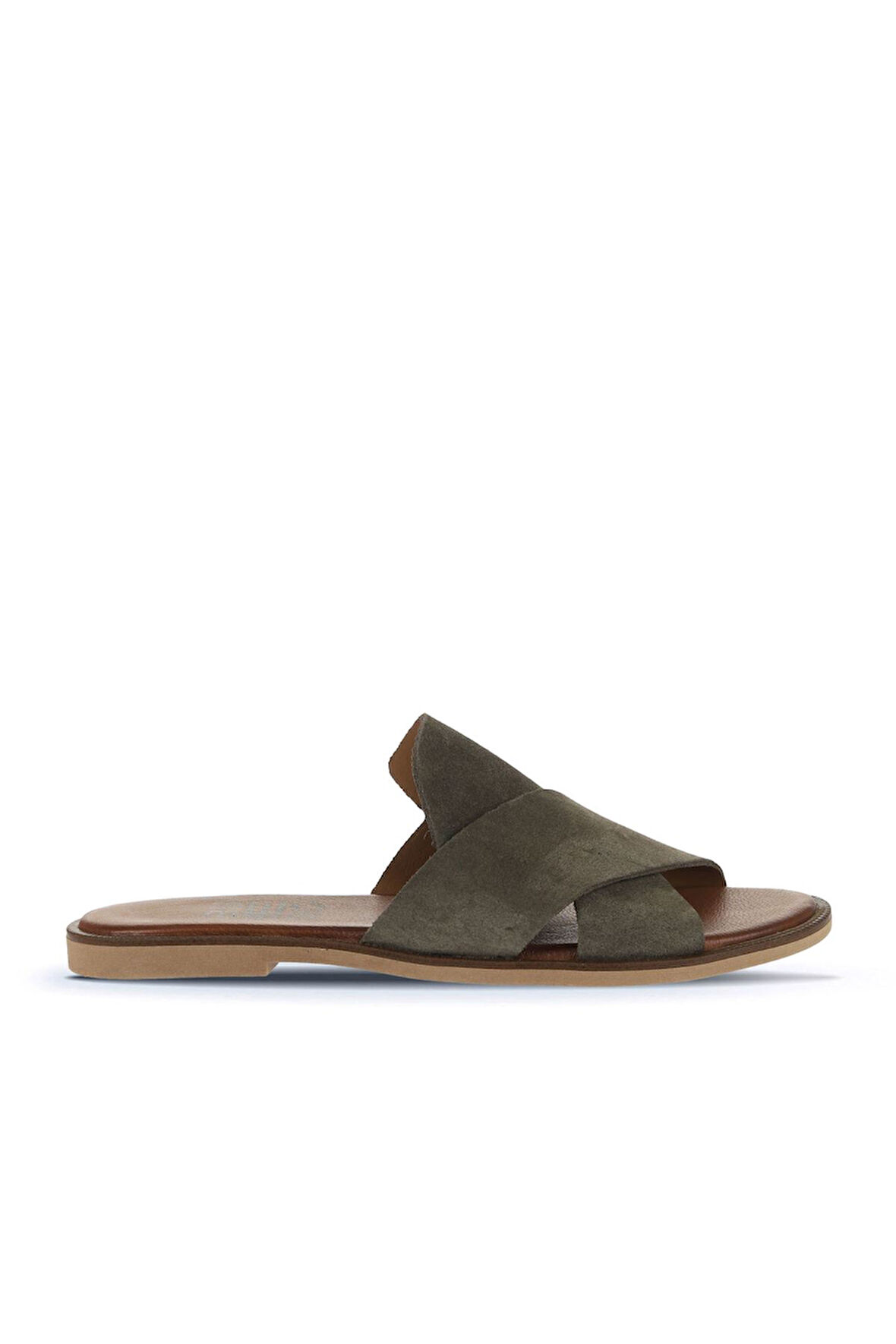 Bueno Shoes Haki Alf Süet Kadın Düz Terlik 01wa5710