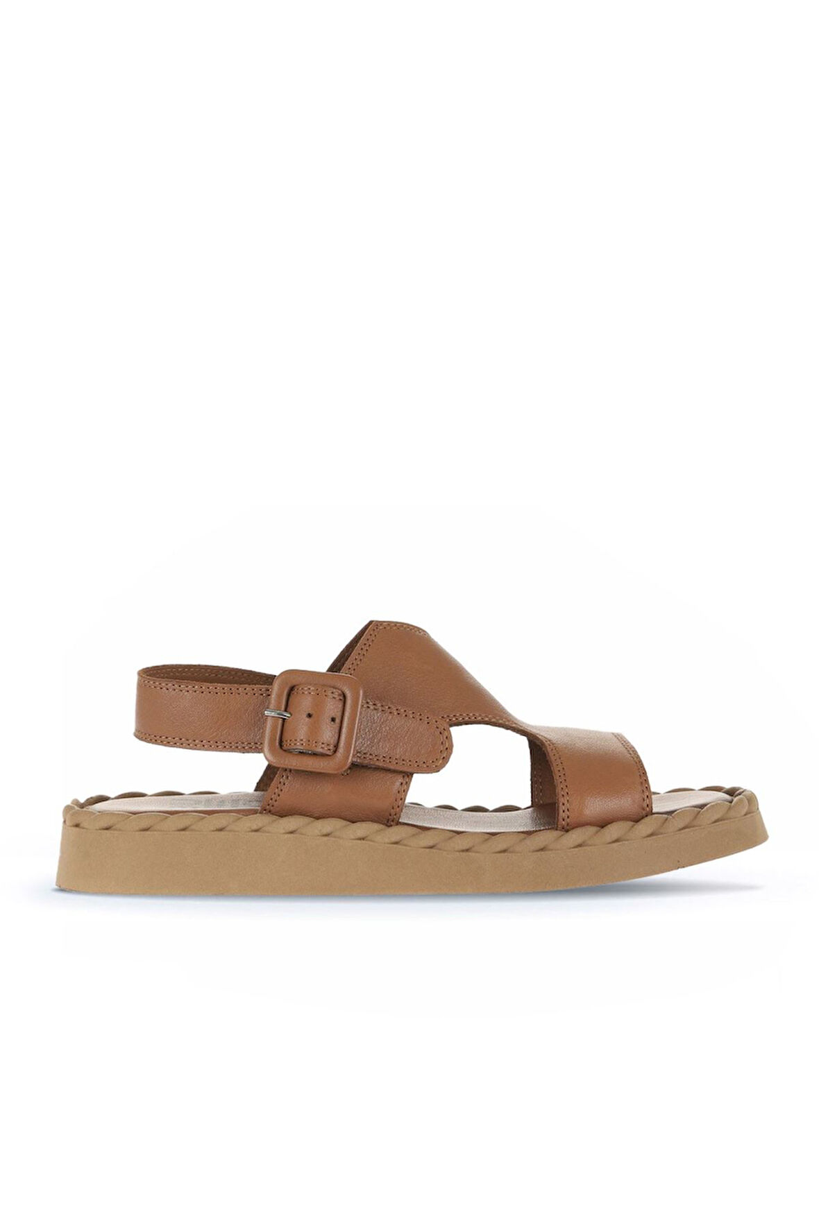 Bueno Shoes Kahverengi Deri Kadın Düz Sandalet 01wy9104