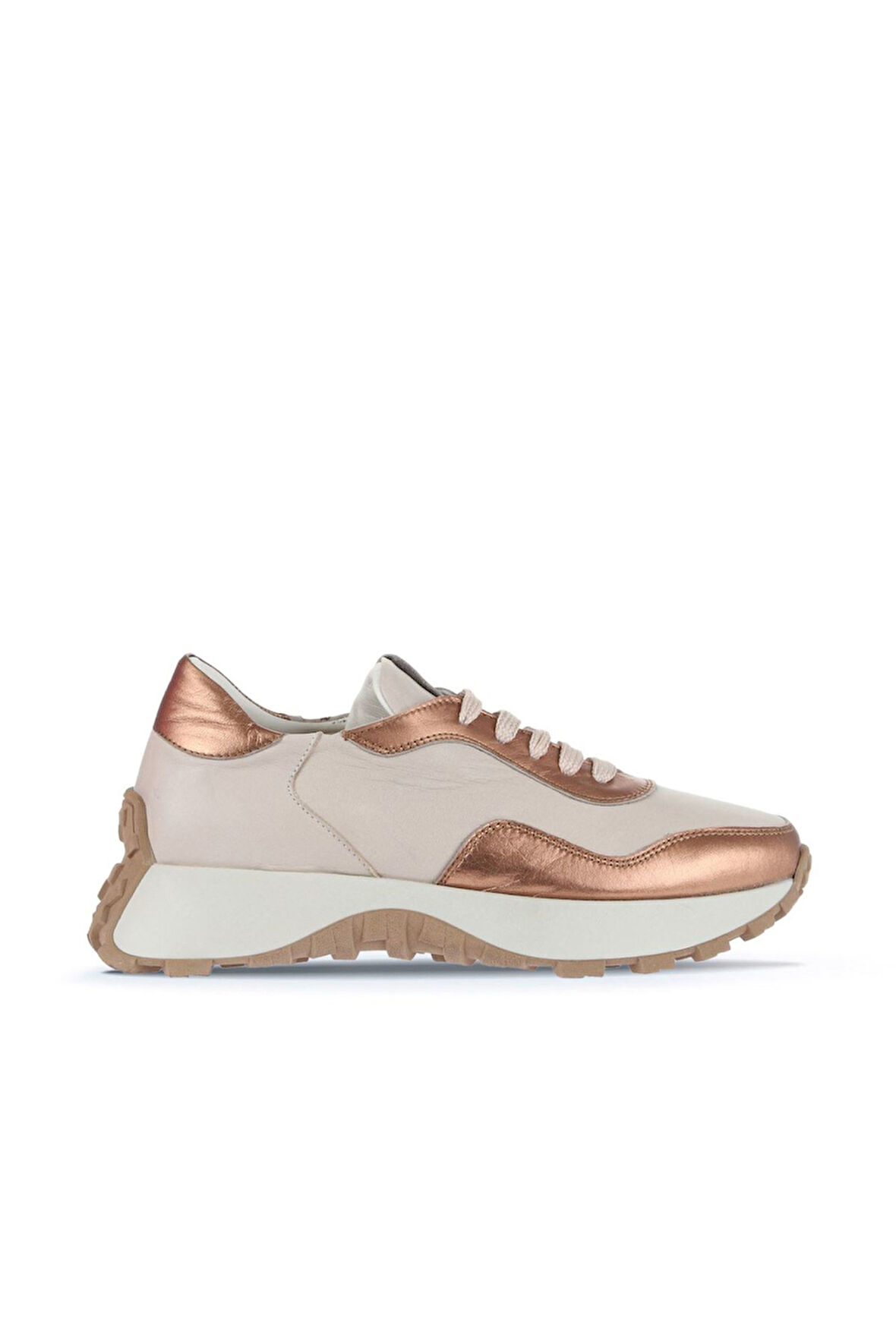 Bueno Shoes Taba Krem Deri Kadın Spor Ayakkabı 01wa8600