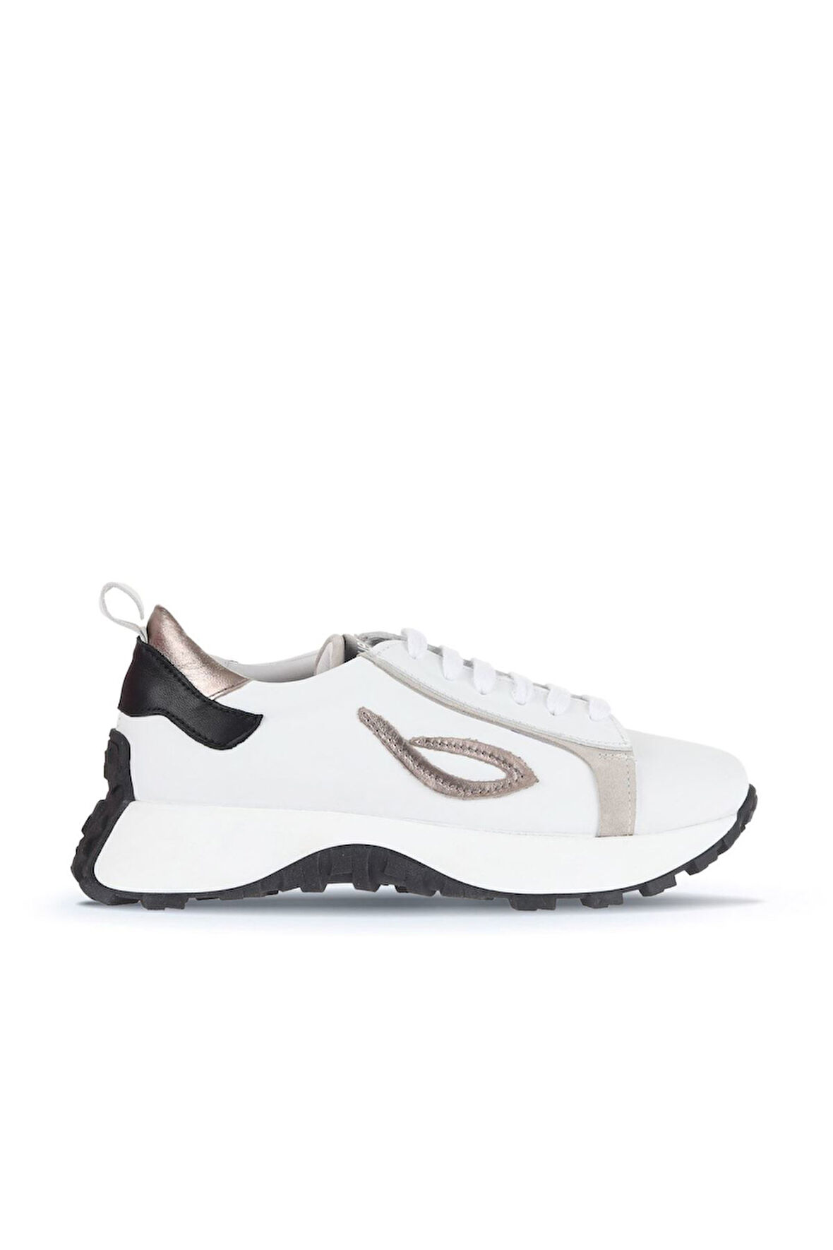 Bueno Shoes Beyaz Bej Deri-süet Kadın Spor Ayakkabı 01wa8601