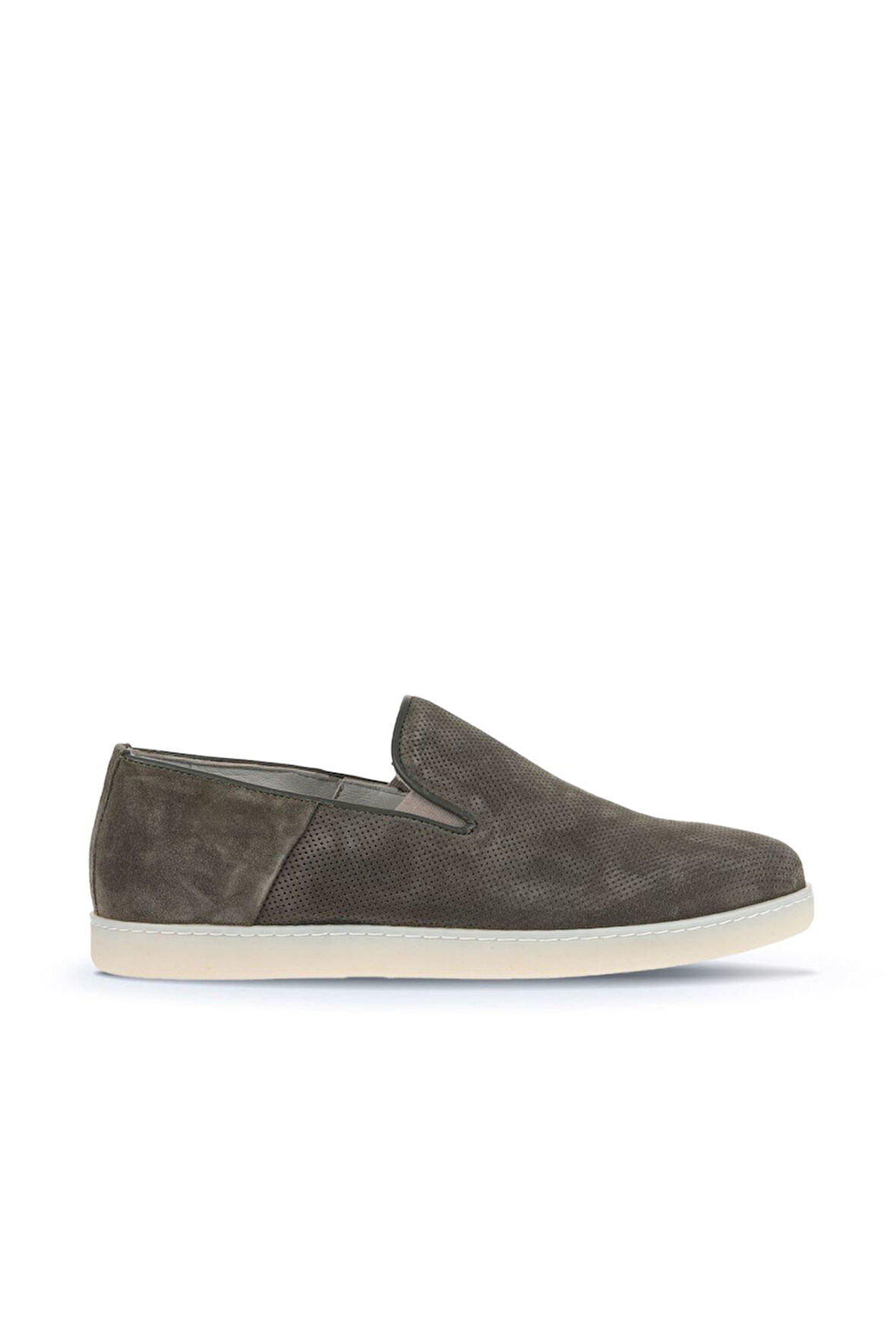 Bueno Shoes Haki Süet Baskılı Erkek Loafer 07ma21884000