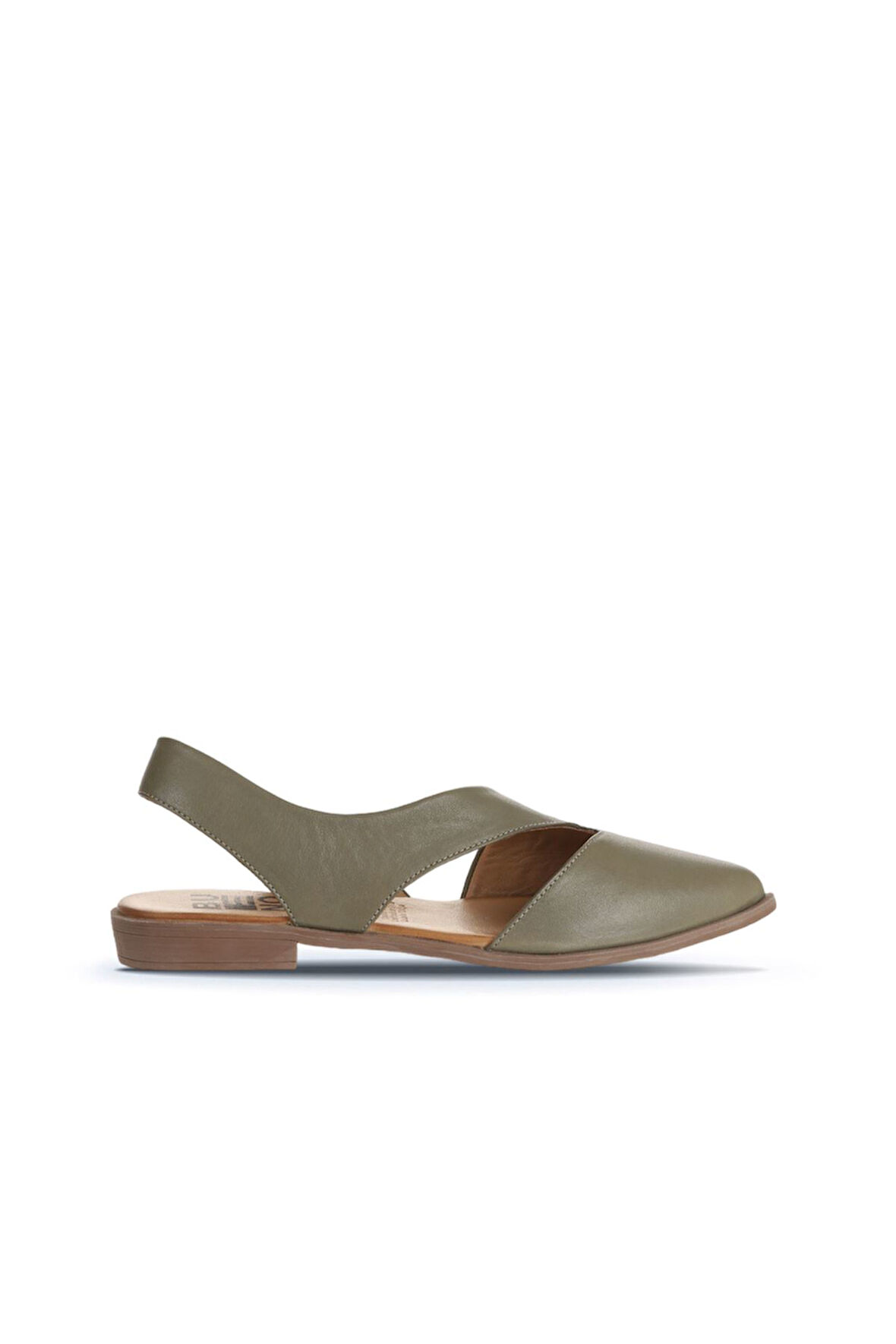 Bueno Shoes Haki Deri Kadın Sandalet 01ws2311