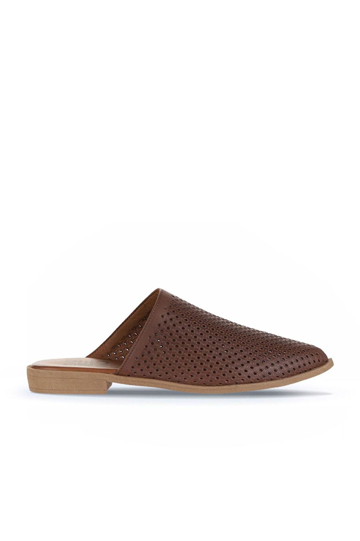 Bueno Shoes Kahverengi Deri Kadın Düz Terlik 01wa9200