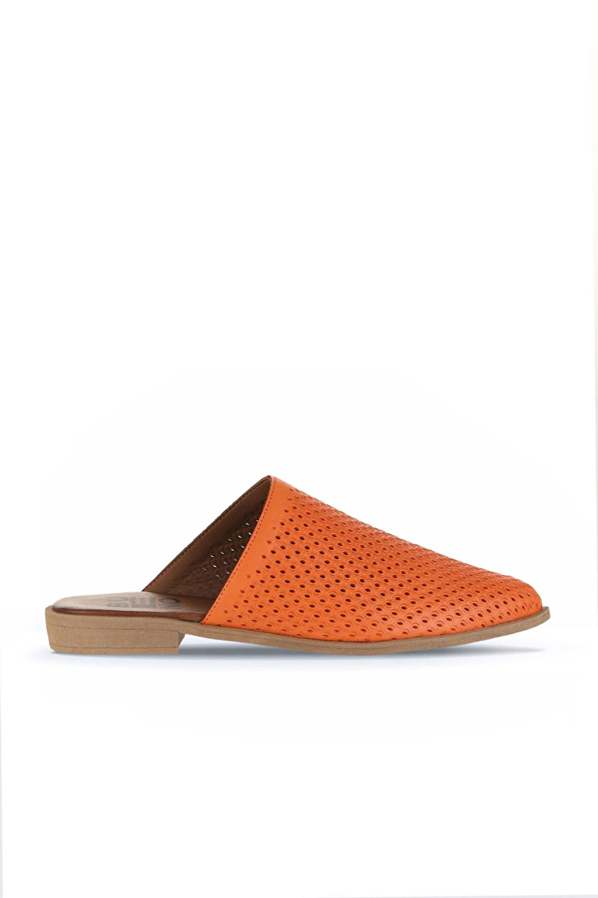 Bueno Shoes Turuncu Deri Kadın Düz Terlik 01wa9200