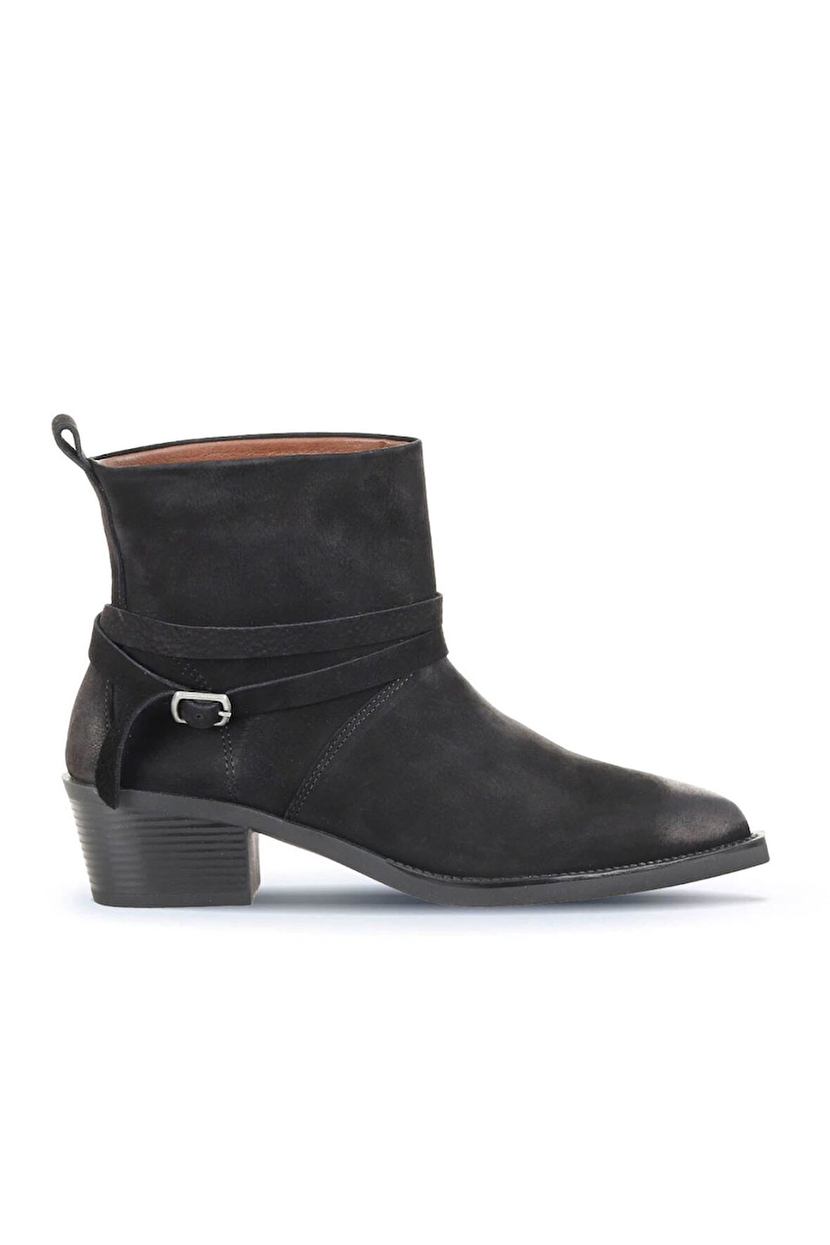 Bueno Shoes Siyah Nubuk Kadın Topuklu Bot 01wd4006