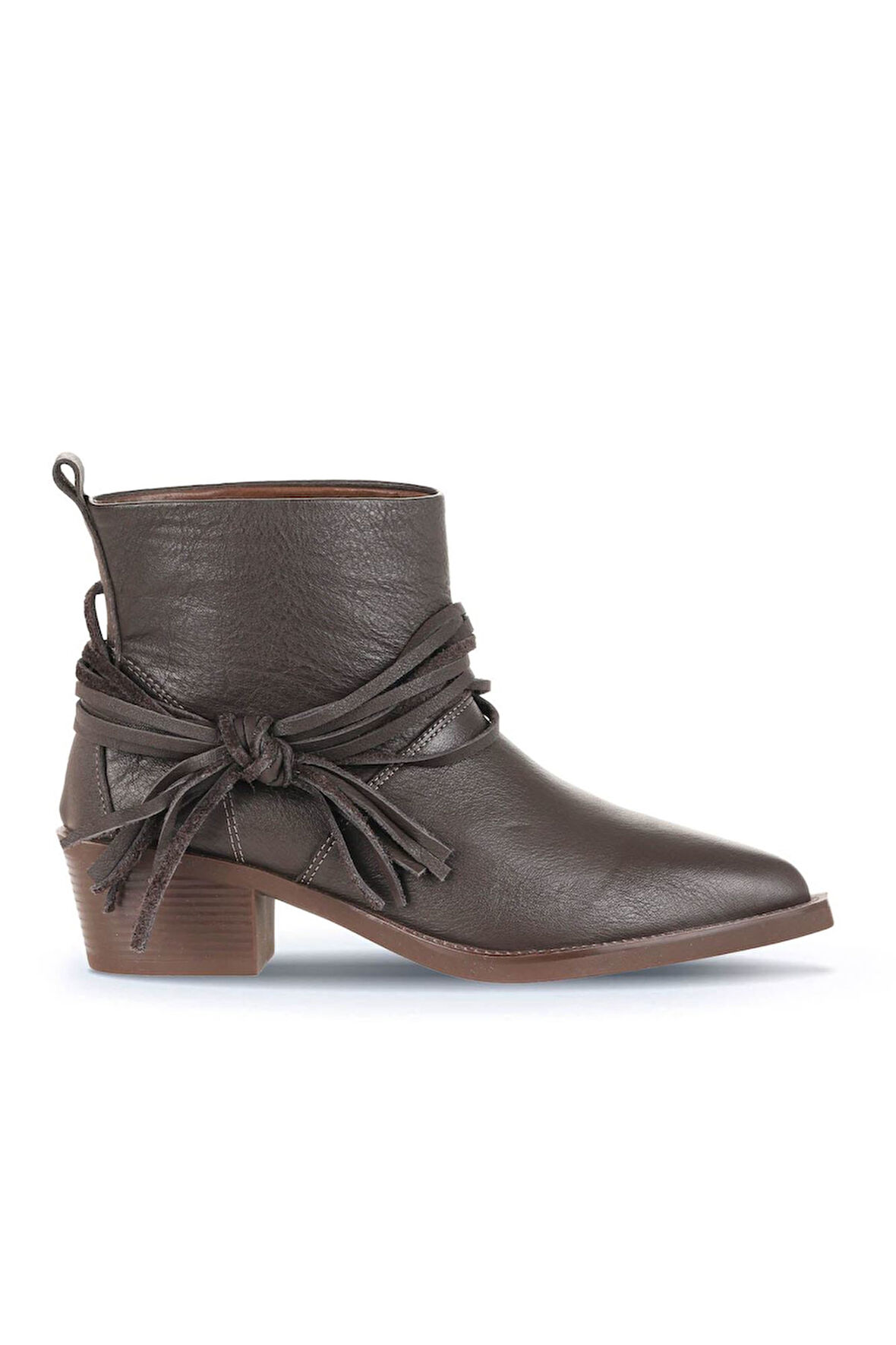 Bueno Shoes Kahverengi Deri Kadın Topuklu Bot 01wd4007