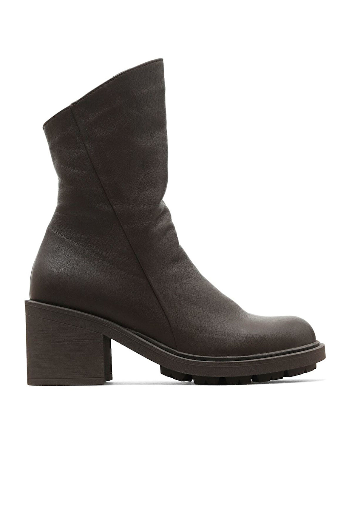 Bueno Shoes Kahverengi Deri Kadın Topuklu Bot 01wz7905